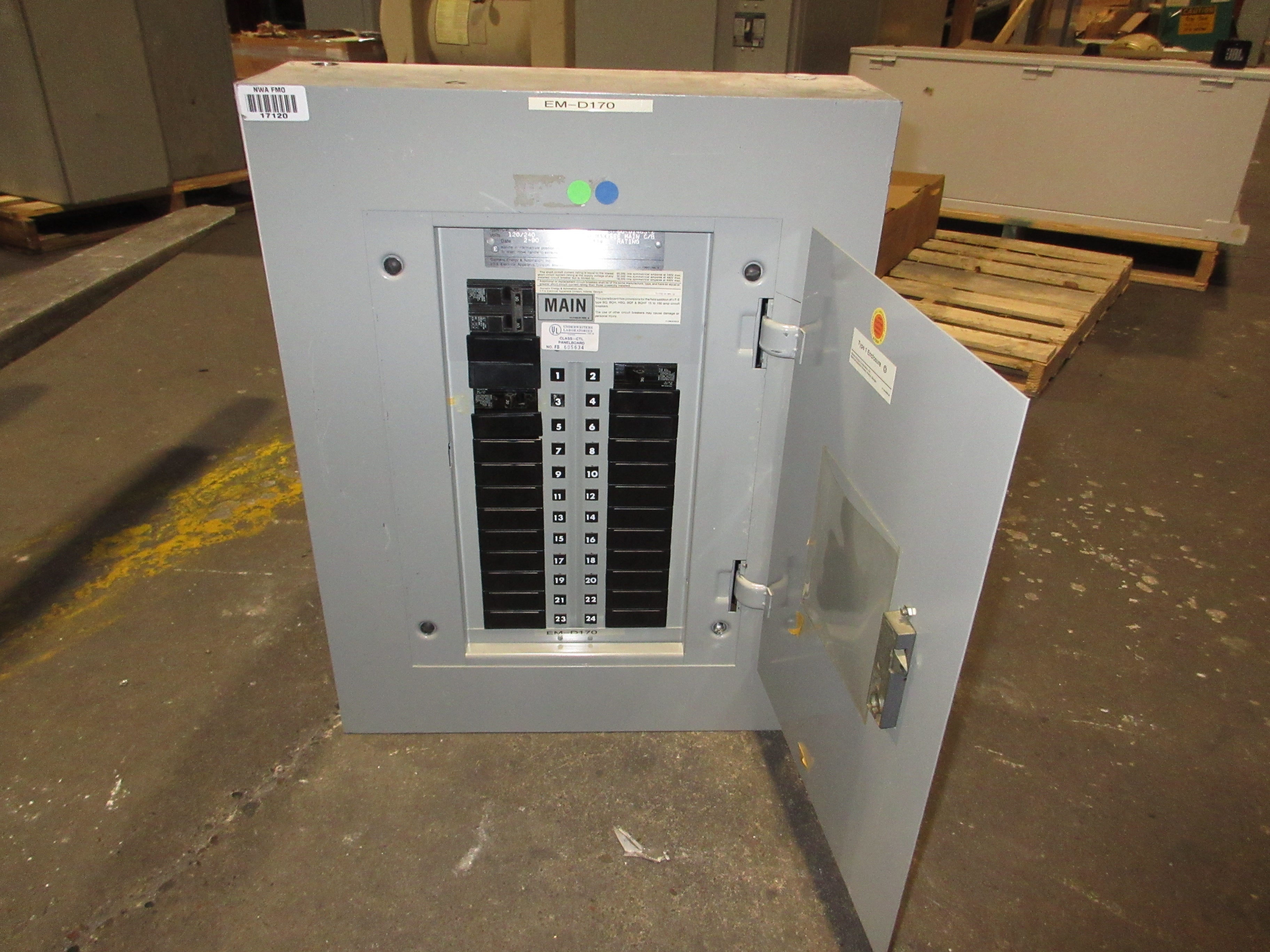 Siemens Main Breaker Circuit Breaker Panel CDP-7 100A Max 120/240V 60A Main Used