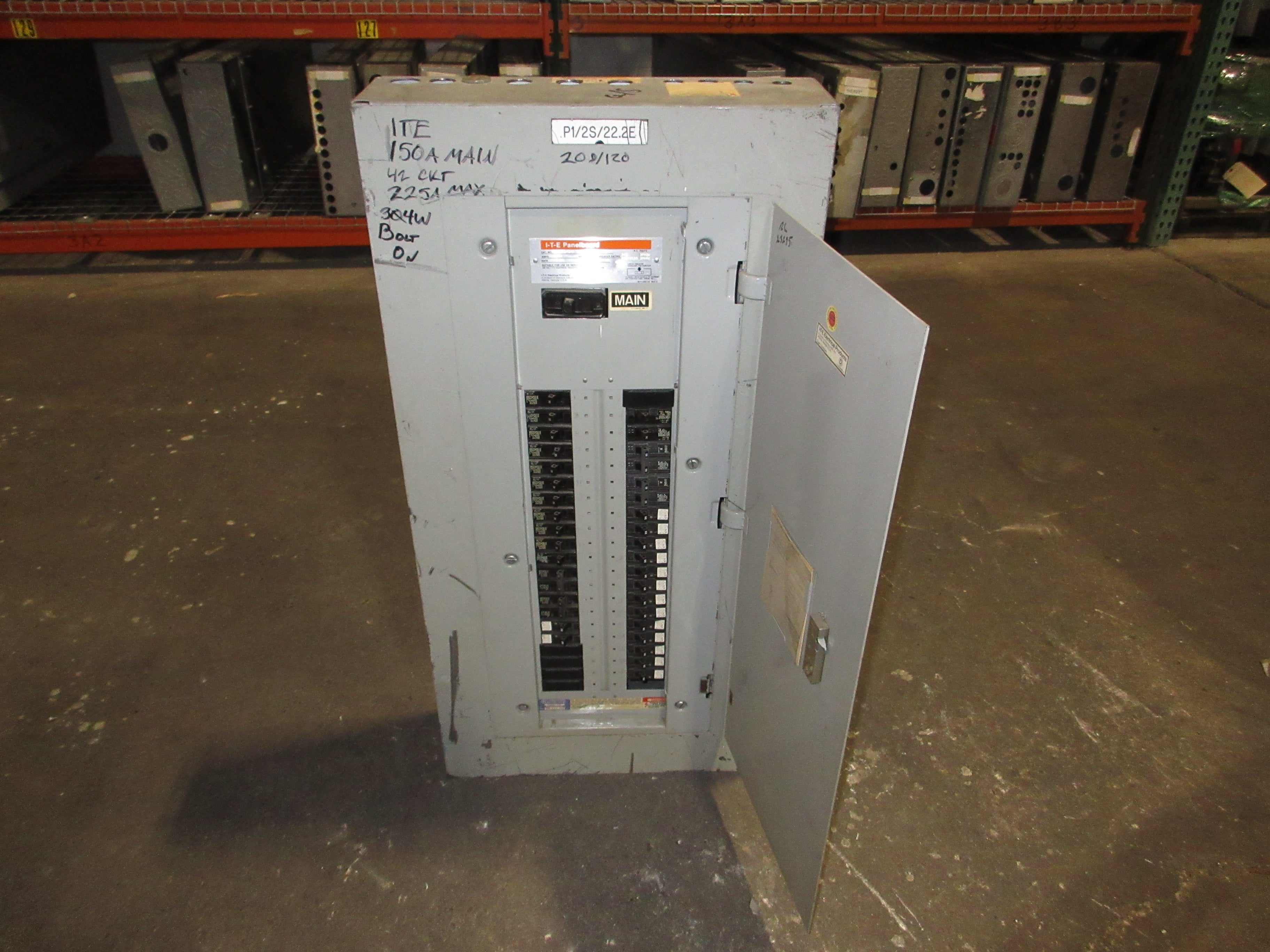 ITE Main Breaker Circuit Breaker Panel UBA42-24B 225A Max 208Y/120V 3Ph 4W Used
