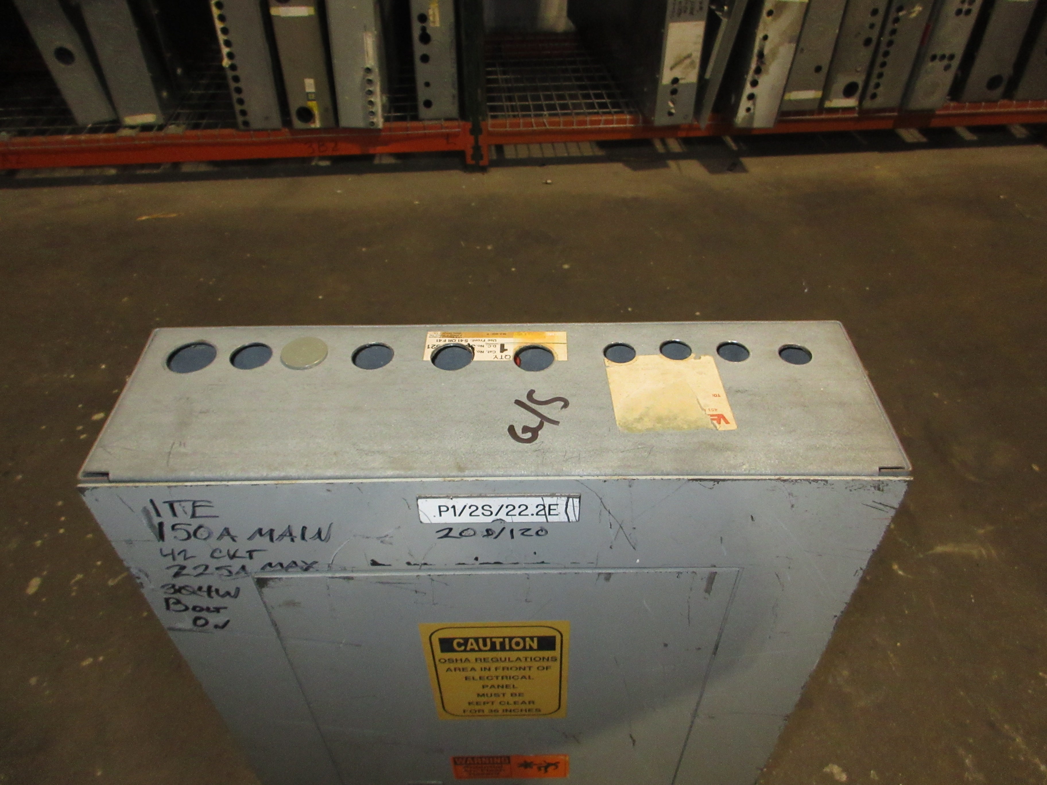 ITE Main Breaker Circuit Breaker Panel UBA42-24B 225A Max 208Y/120V 3Ph 4W Used