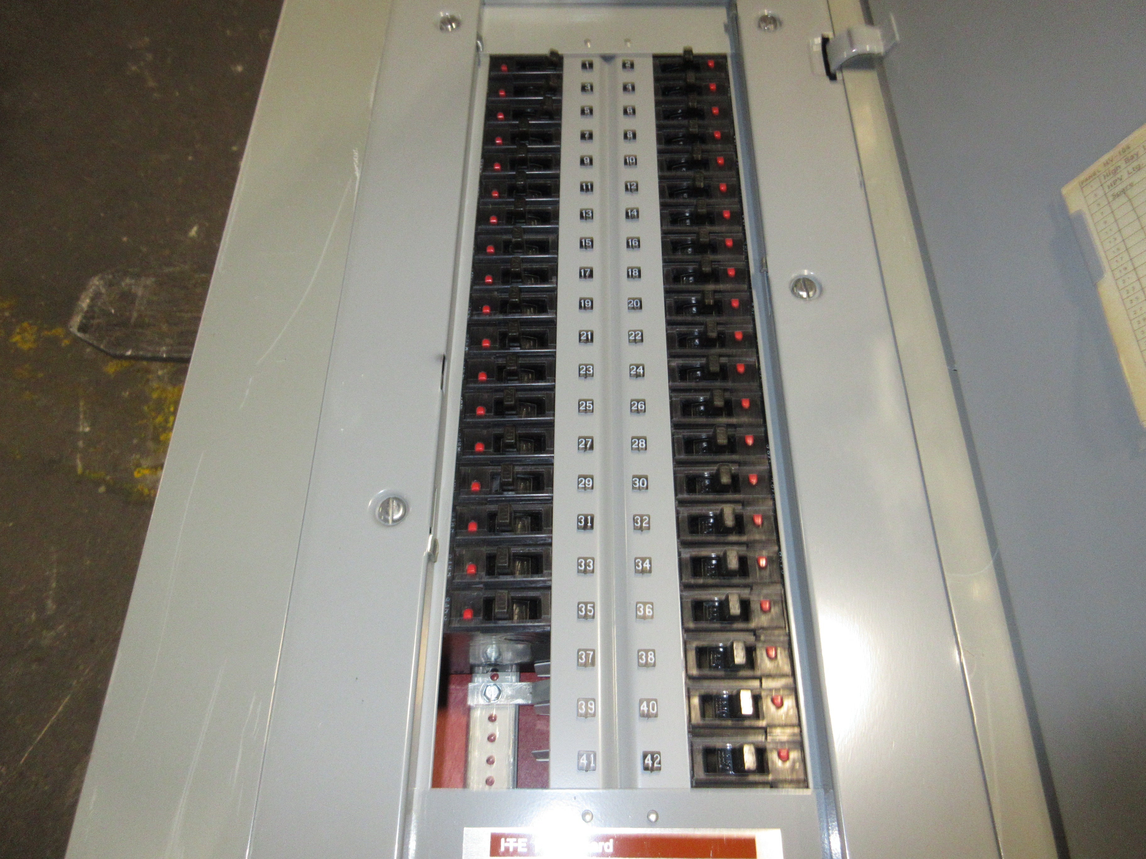 ITE Main Lug Breaker Panel CDP-7 225A Max 480Y/277V 3Ph 4W 42-Slot Used