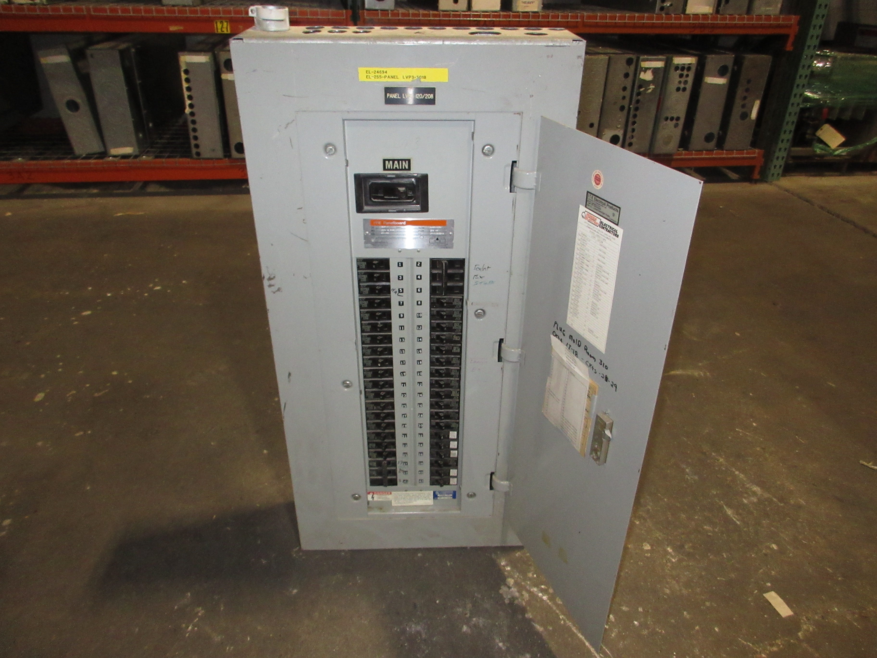 ITE Main Breaker Circuit Breaker Panel CDP-7 225A Max 208Y/120V 3Ph 4W 42-Slot