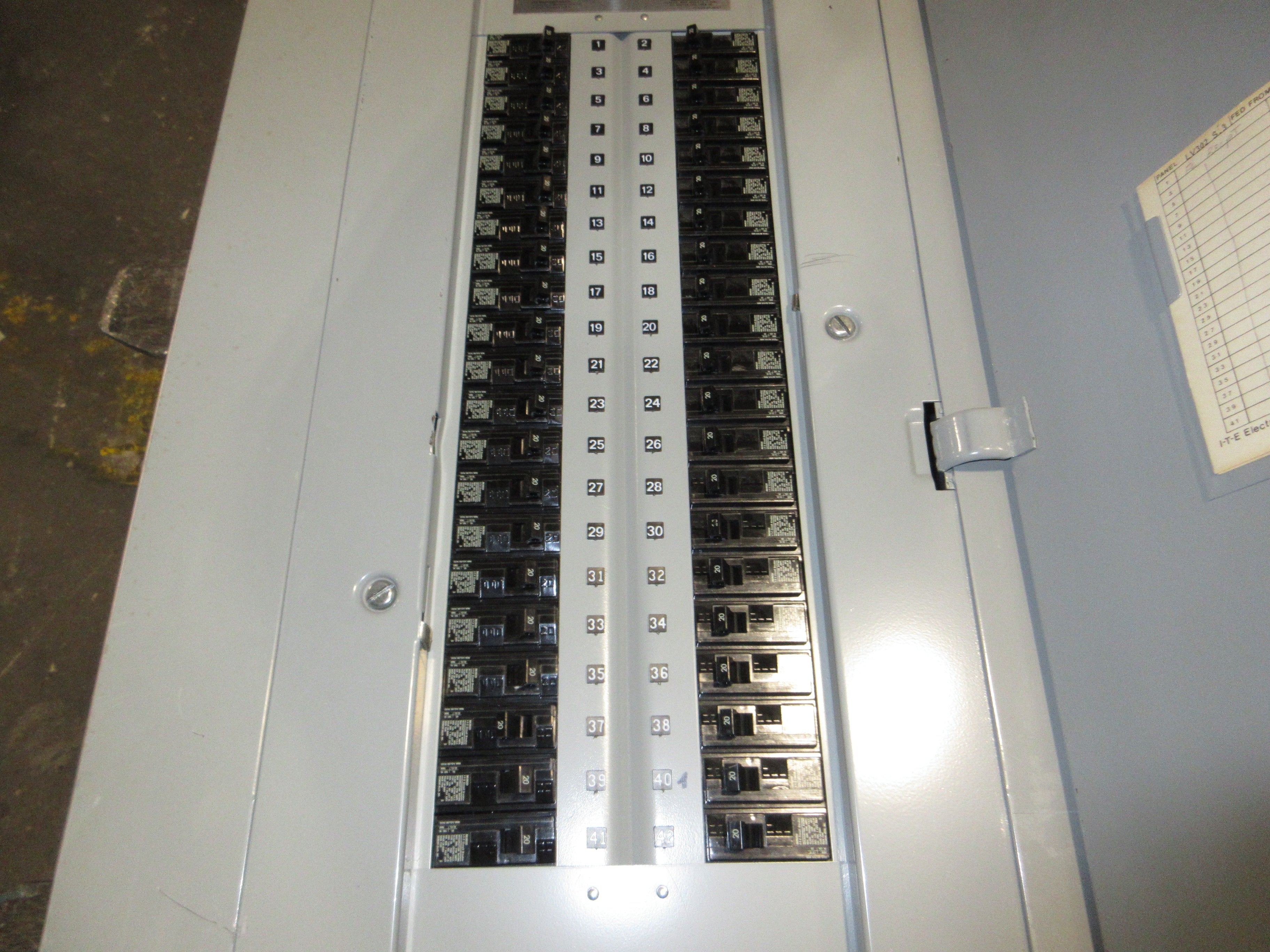 ITE Main Lug Breaker Panel CDP-7 225A Max 208Y/120 3Ph 4W Used