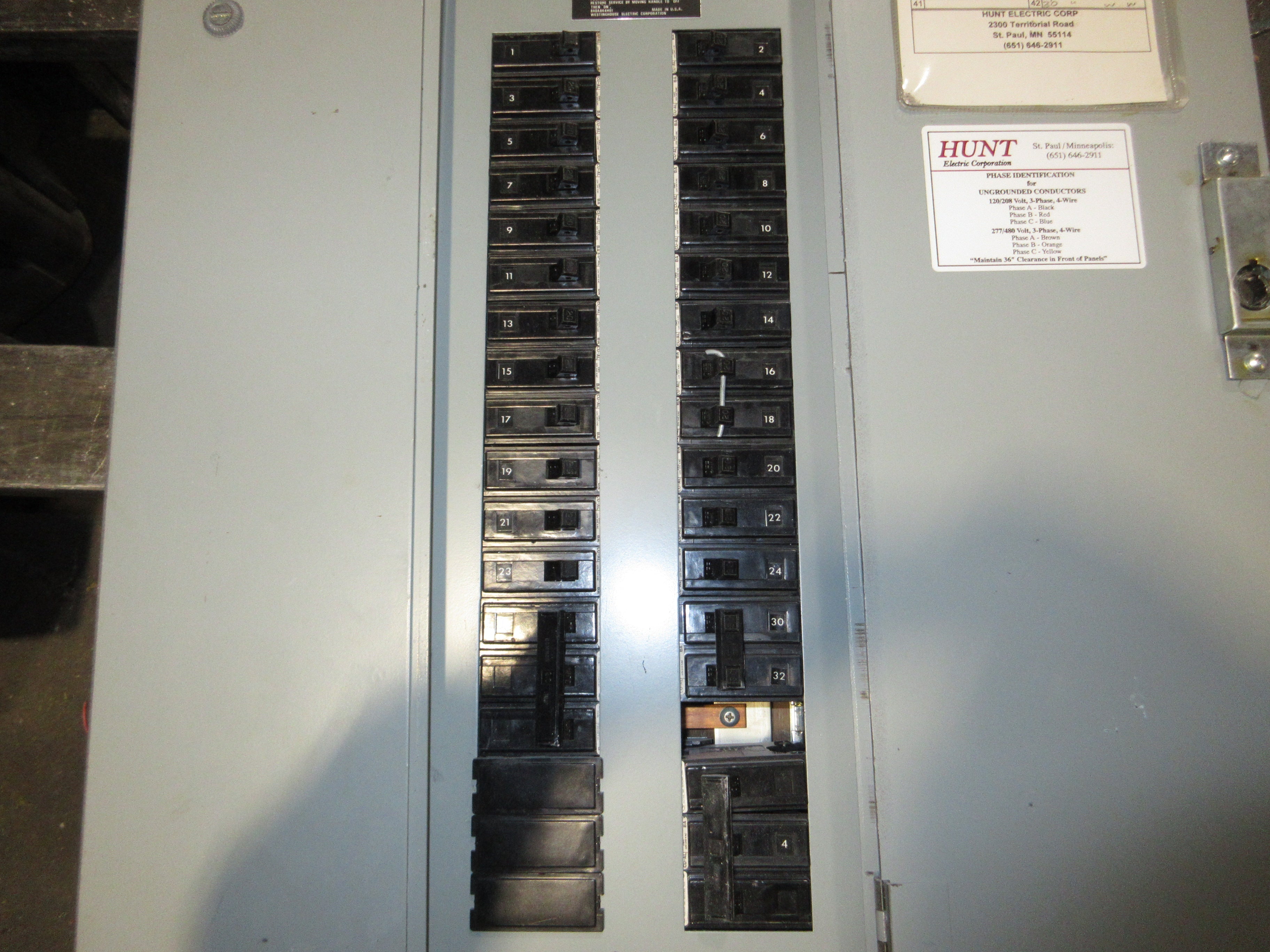 Westinghouse Main Breaker Circuit Breaker Panel MP-83420 225A Max 120/208V Used