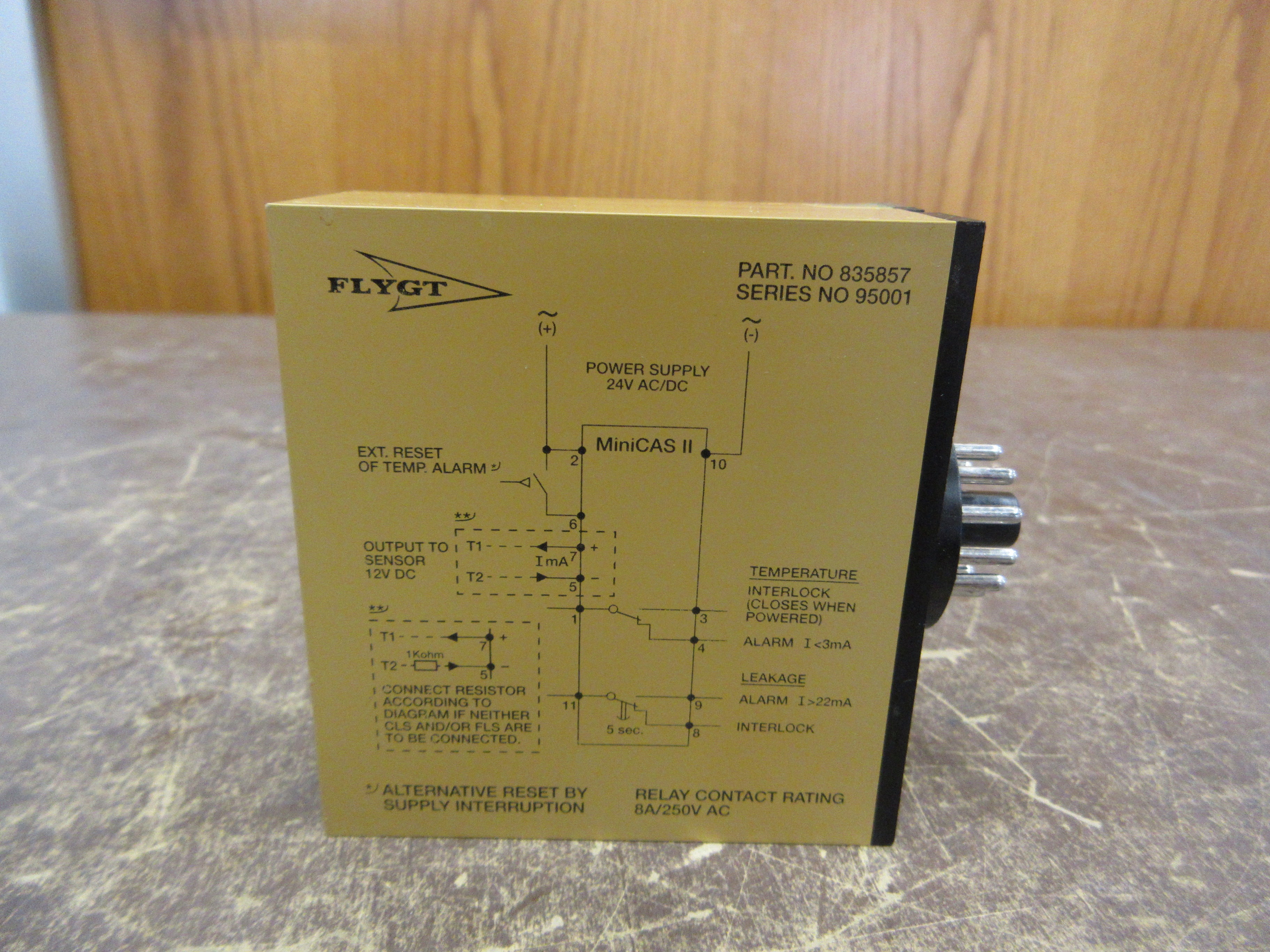 Flygt Mini CAS II Pump Sensor Monitor 835857 24V AC/DC Used