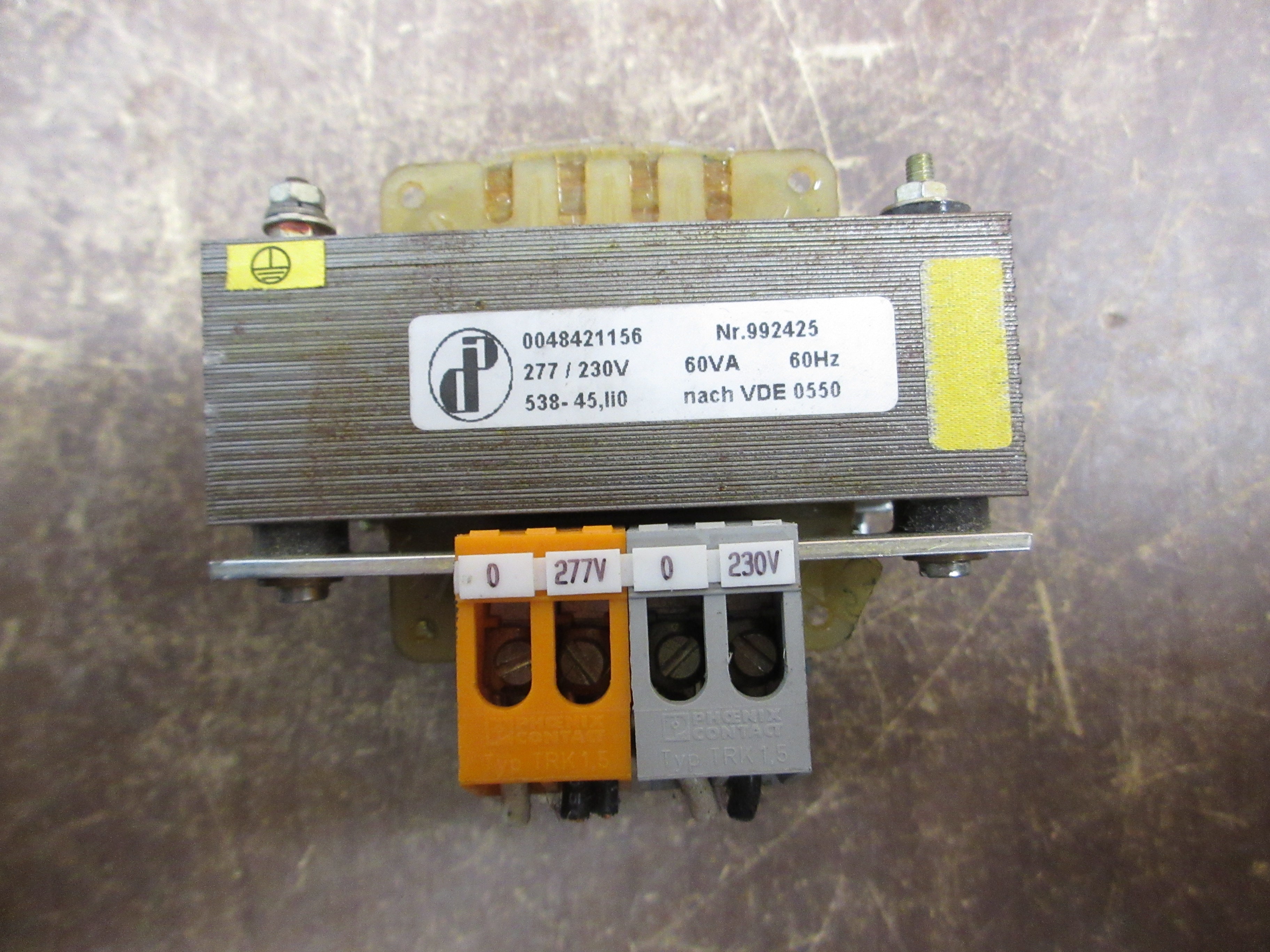 DIP Transformer 0048421156 60VA 277/230V 60Hz Used