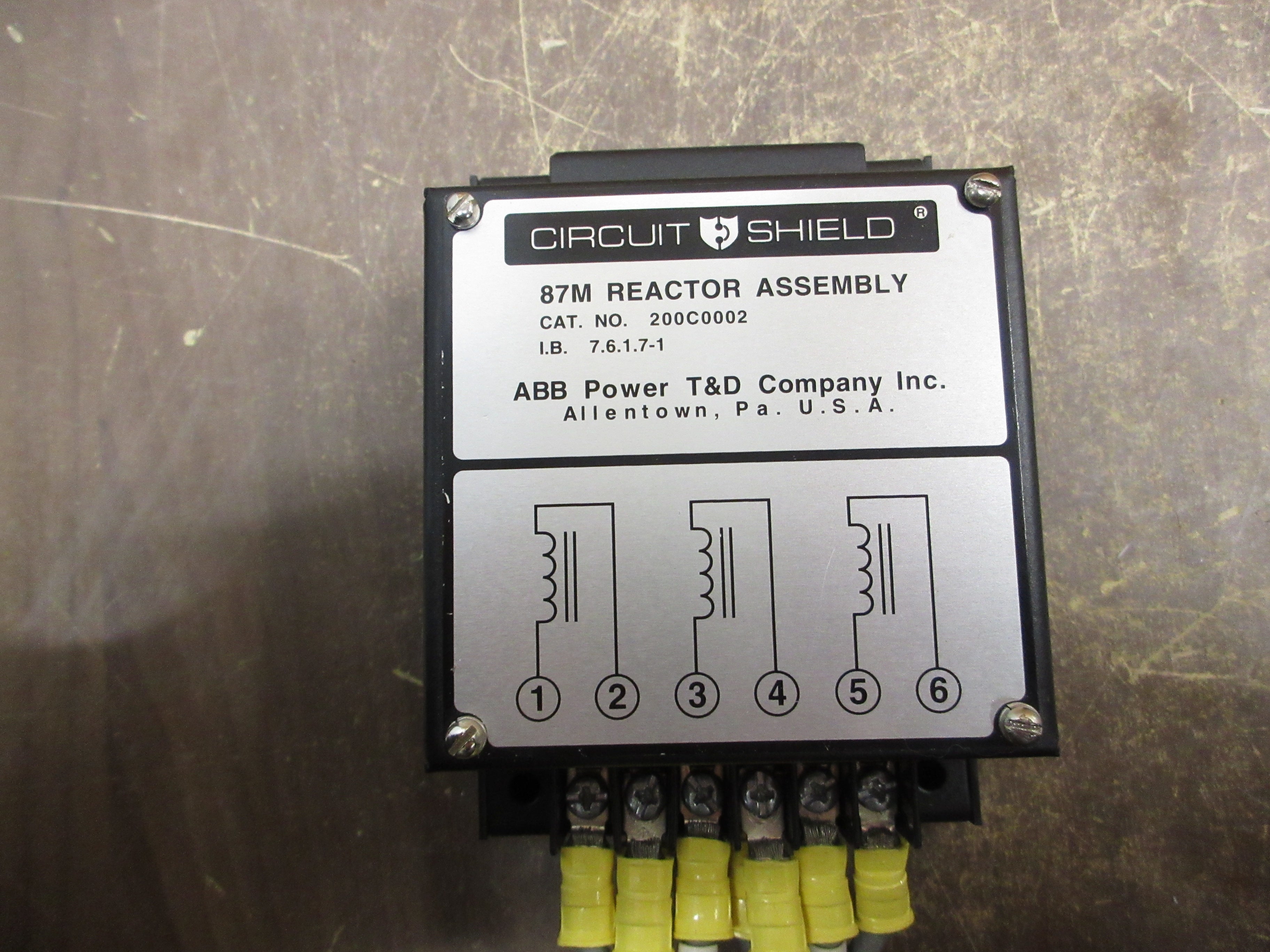 ABB Circuit Shield 87M Reactor Assembly 200C0002 Used