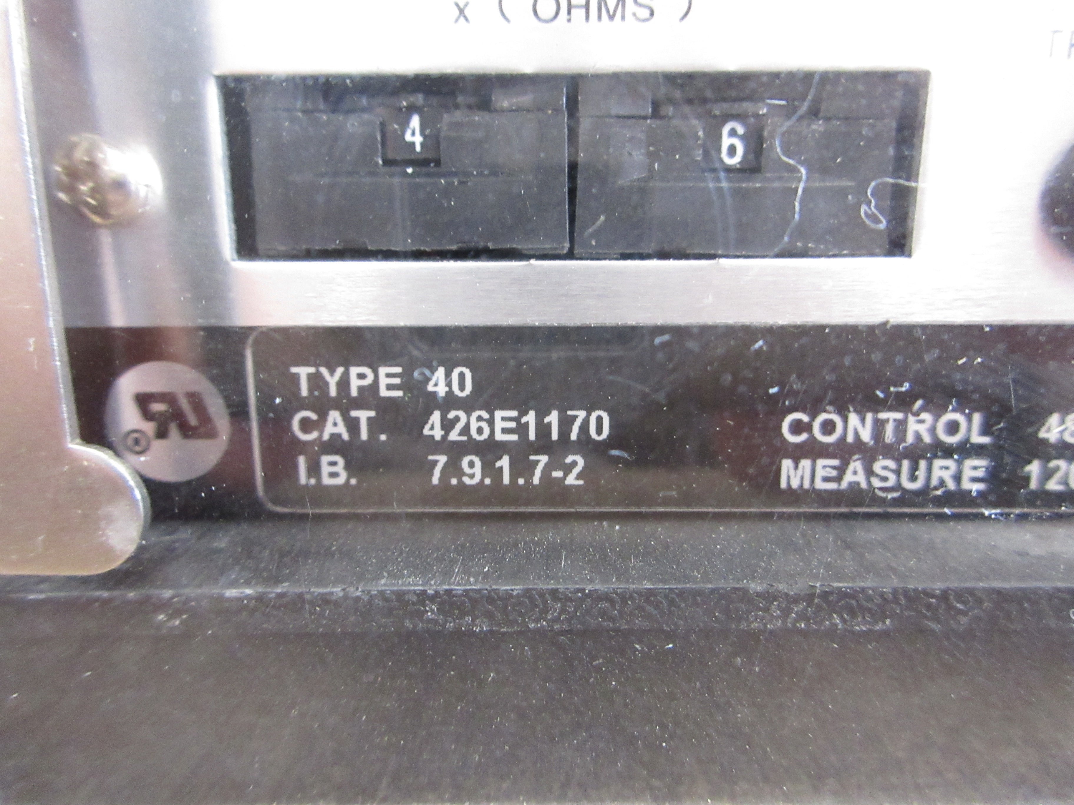 ABB Circuit Shield Loss of Excitation Relay 426E1170 Control: 48/125VDC Used