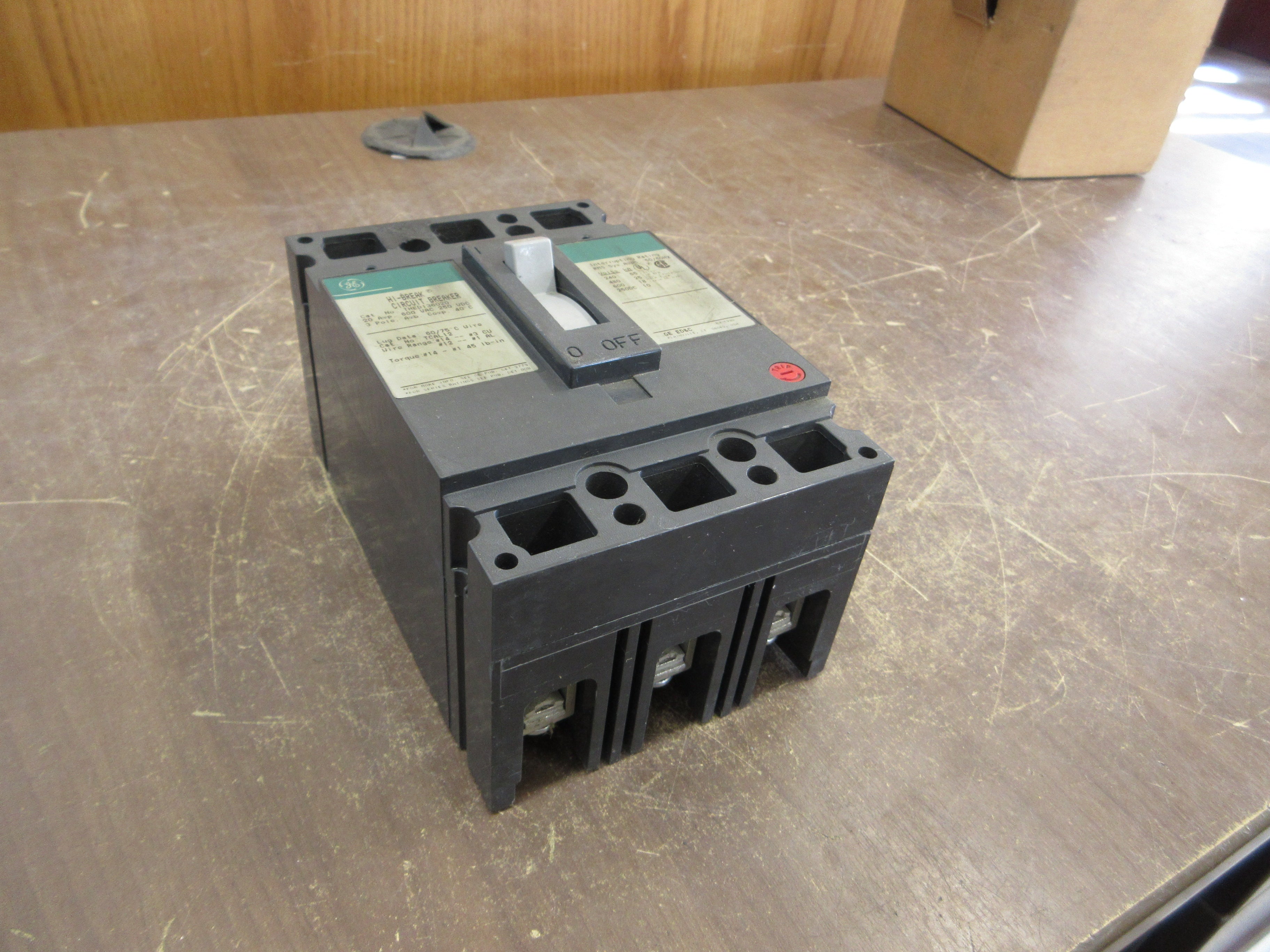 GE Circuit Breaker THED136020 20A 600V 3P New Surplus