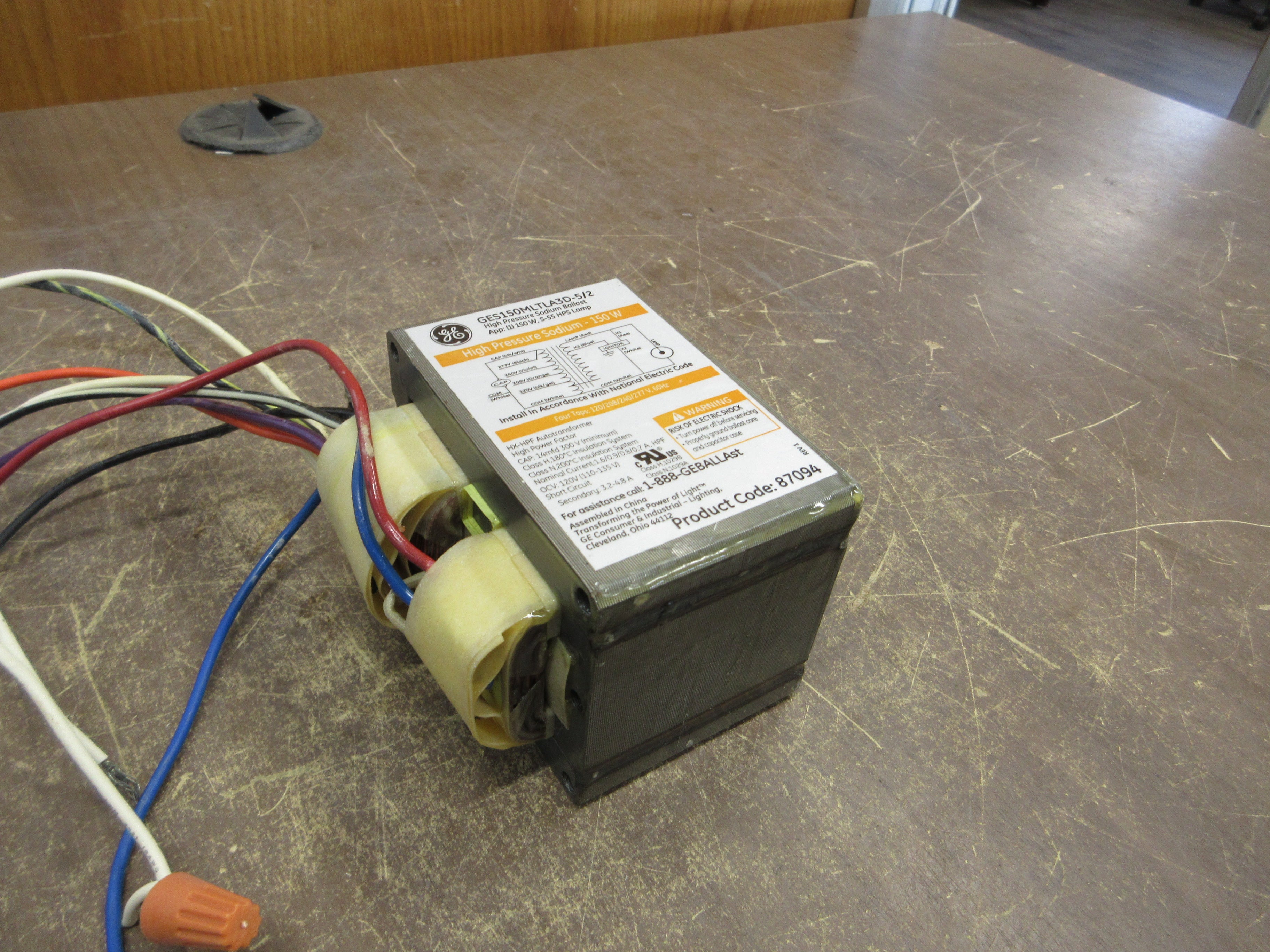 GE High Pressure Sodium Ballast GES150MLTLA3D-5/2 150W 120/208/240/277V Used