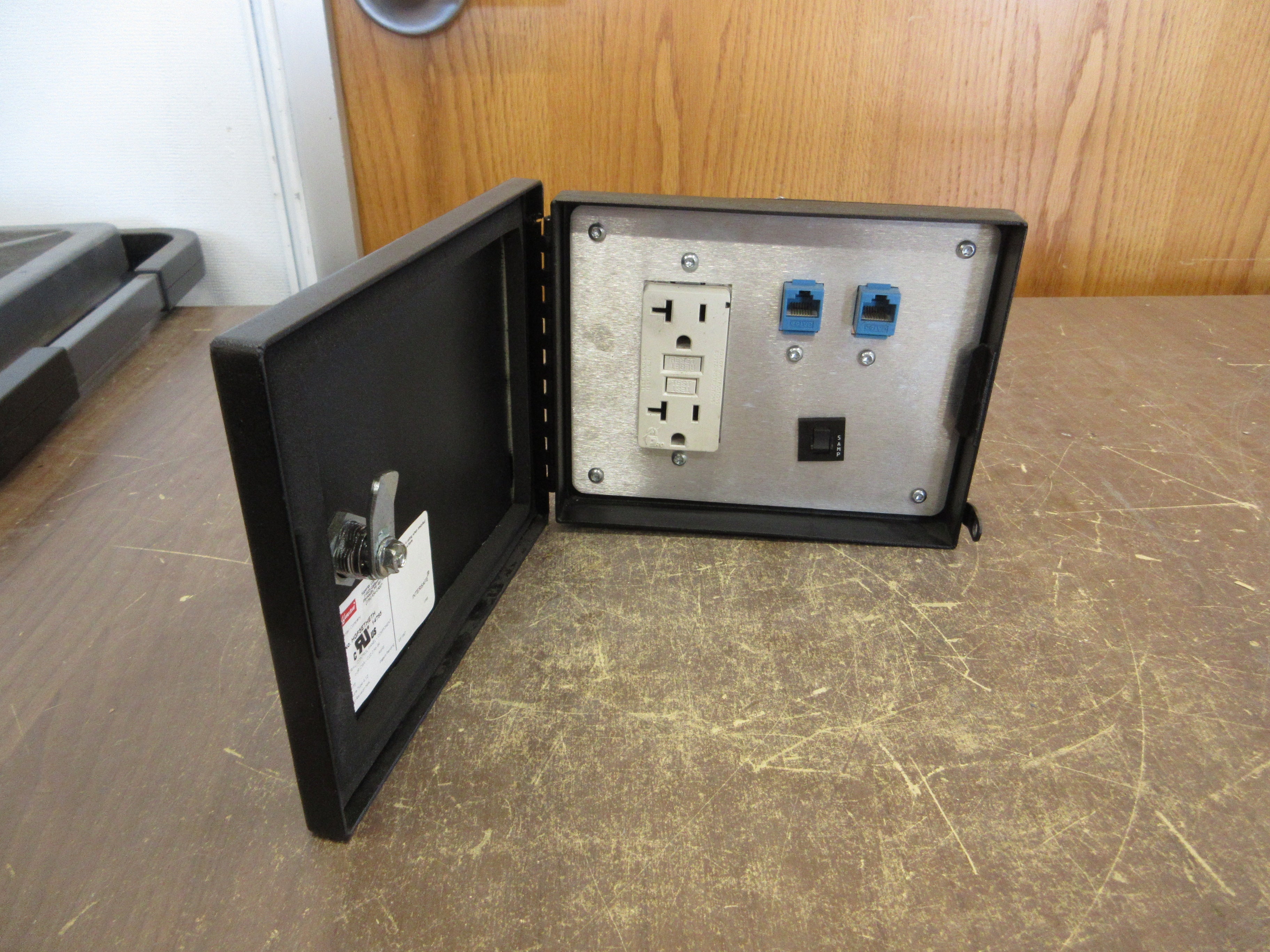 Hoffman Data Interface Panel HGF5ETHETH Type 4,12 Enclosure Used