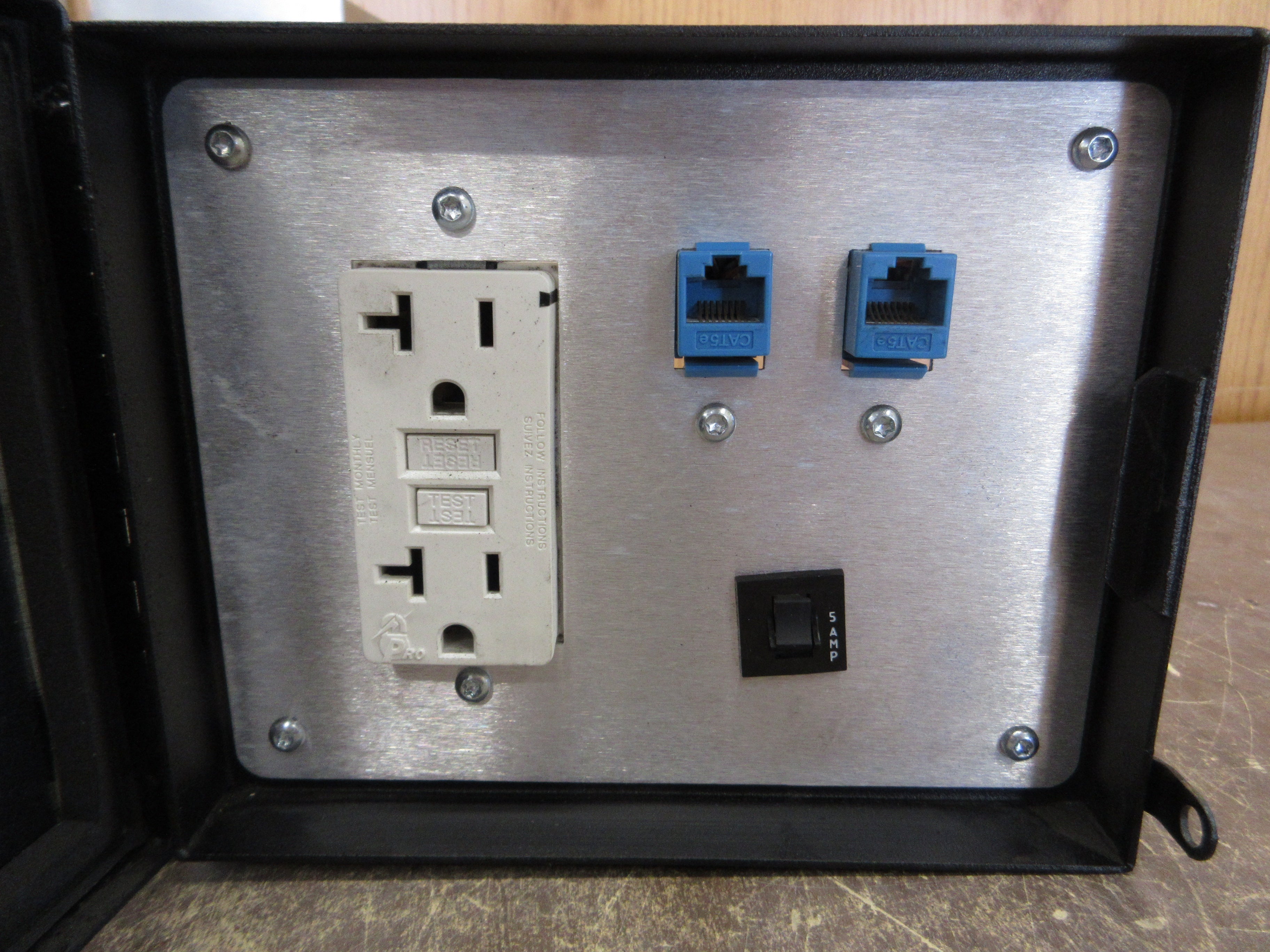 Hoffman Data Interface Panel HGF5ETHETH Type 4,12 Enclosure Used