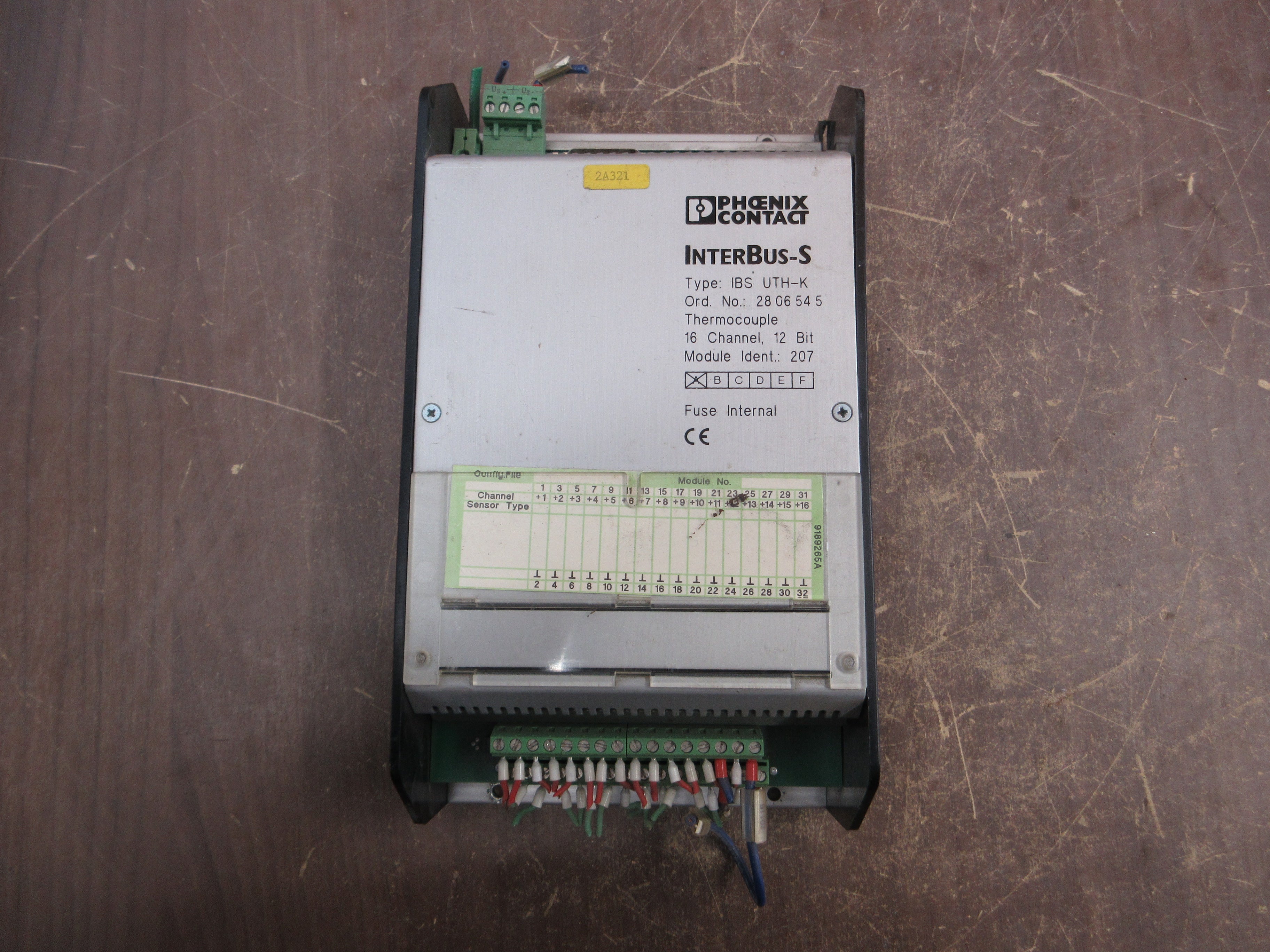 Phoenix Contact InterBus-S Thermocouple IBS UTK-K 16-Channel 12-Bit Used
