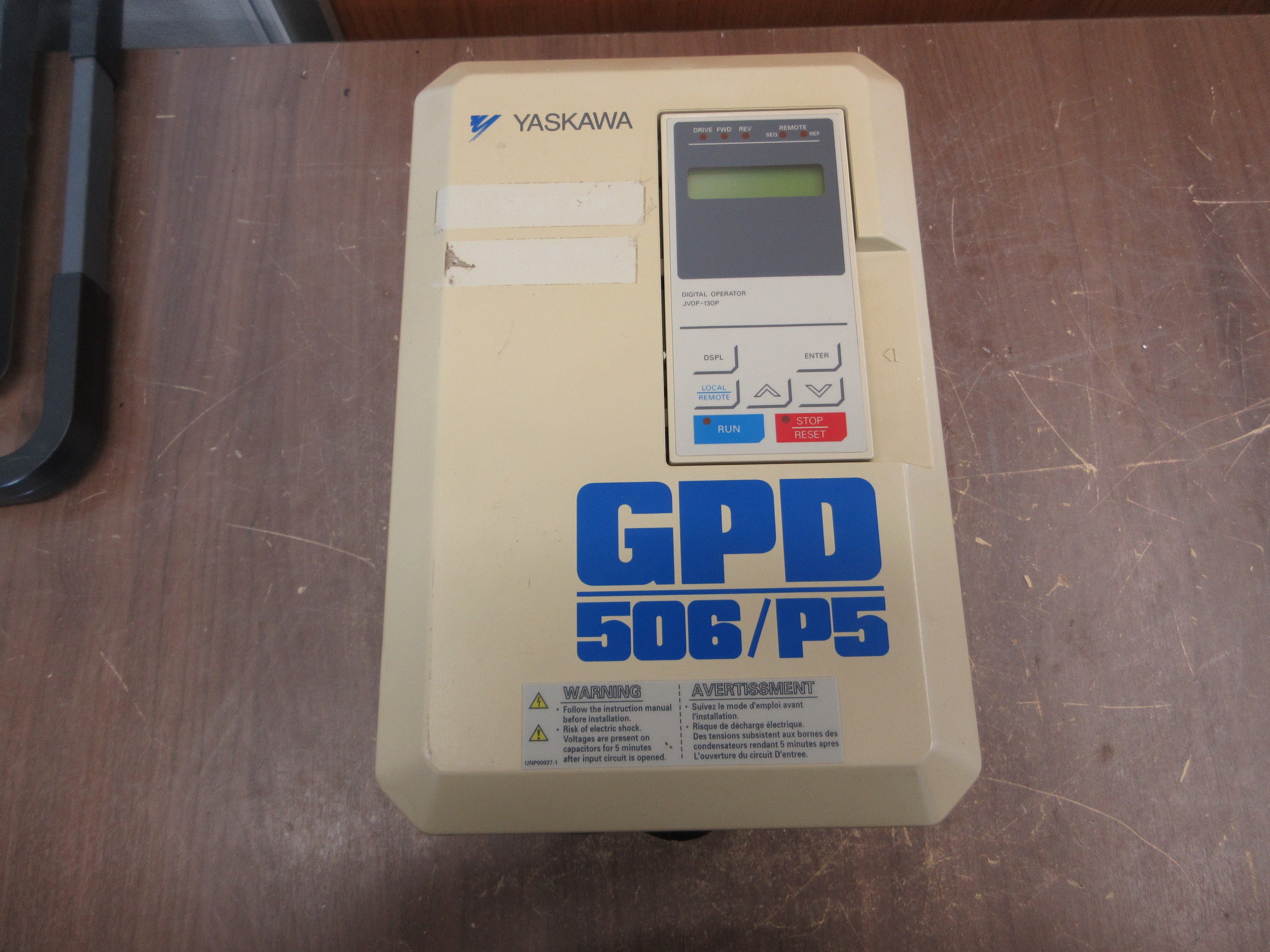 Yaskawa GPD506/P5 AC Drive CIMR-P5M47P5 15HP 3Ph w/ Keypad Used