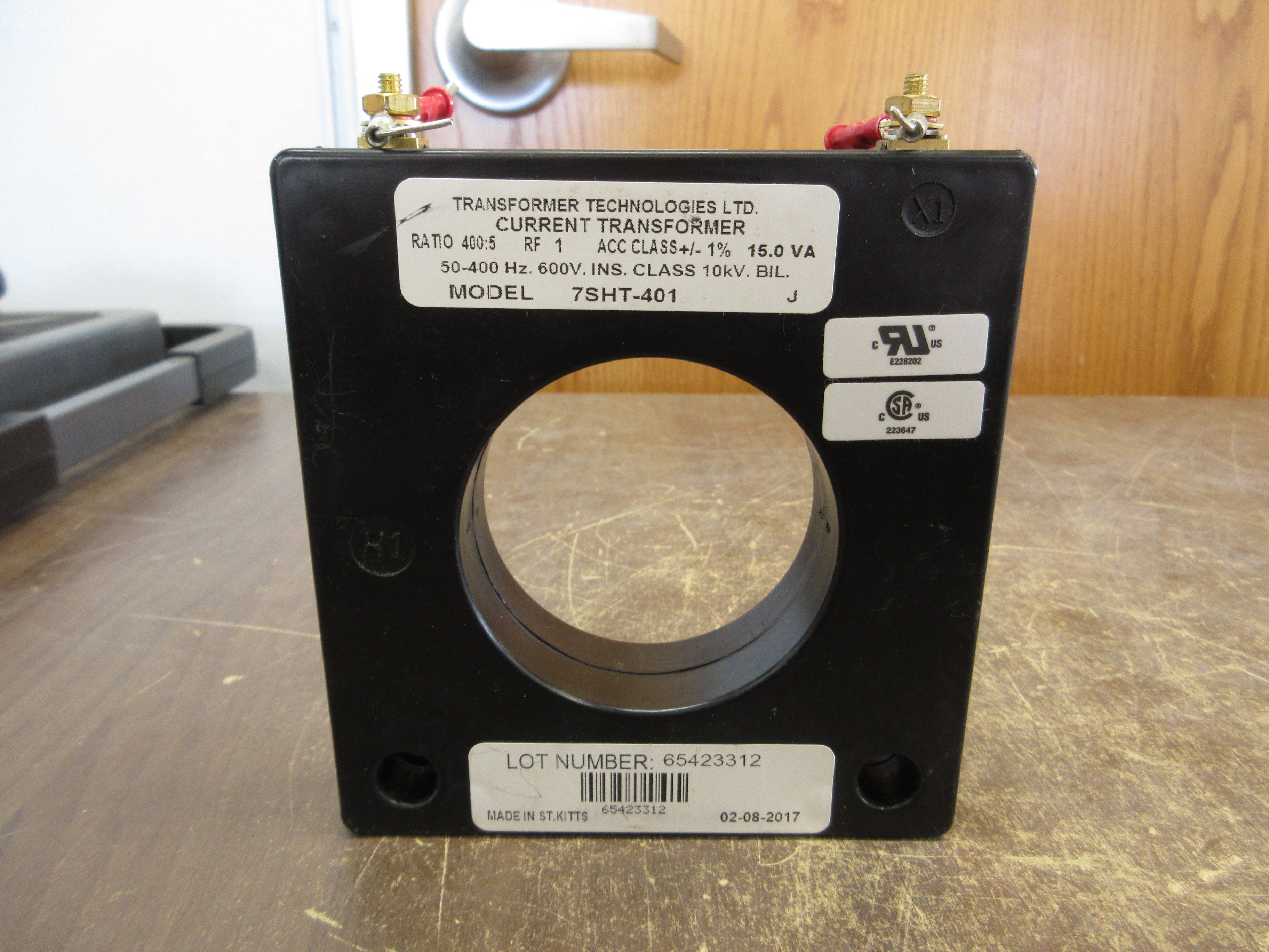 Transformer Technologies LTD Current Transformer 7SHT-401 Ratio 400:5A 600V Used