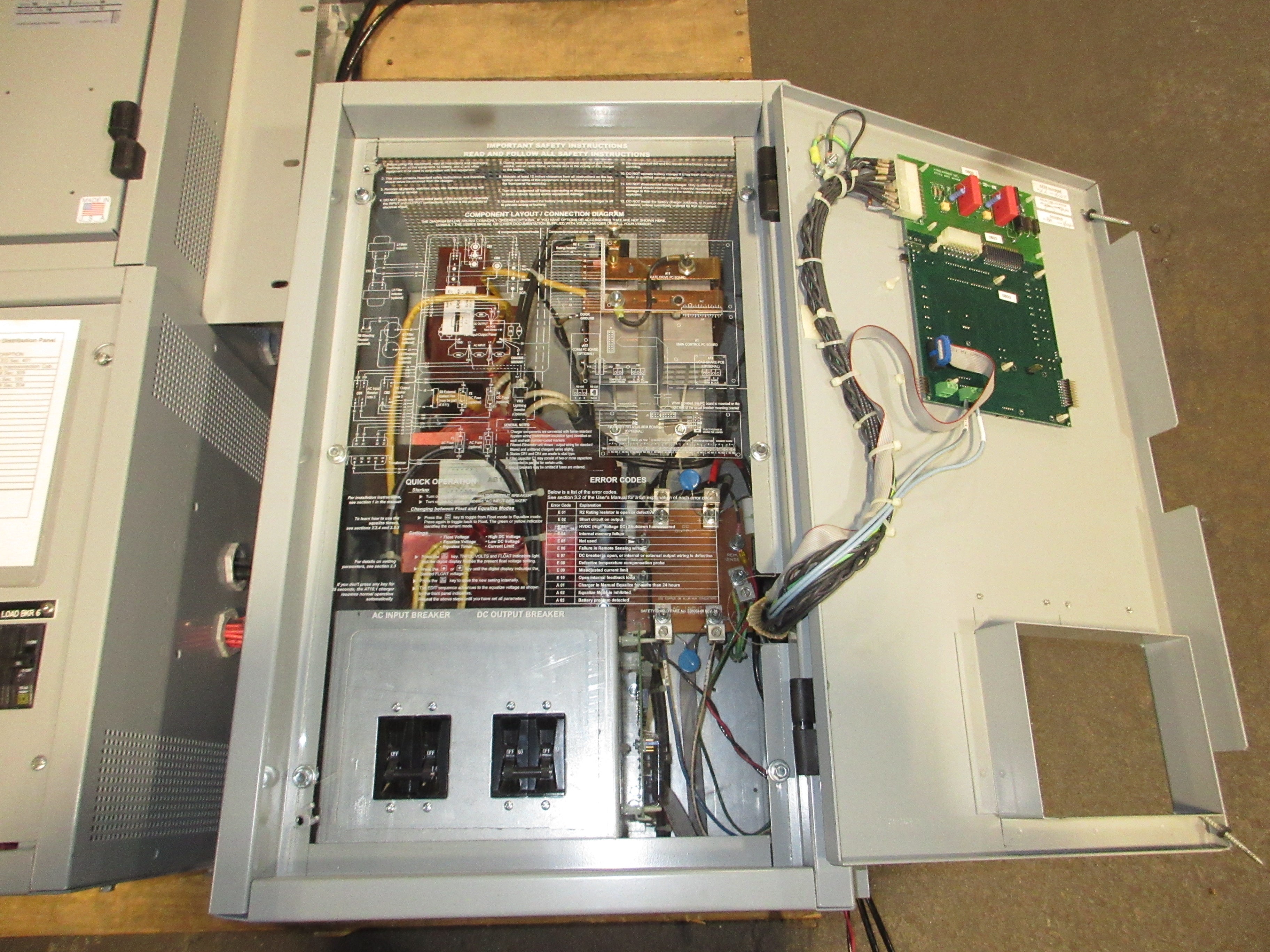 Alcad Series AT10.1 Battery Charger/Rectifier AT10-024-040-120-011013000 Used