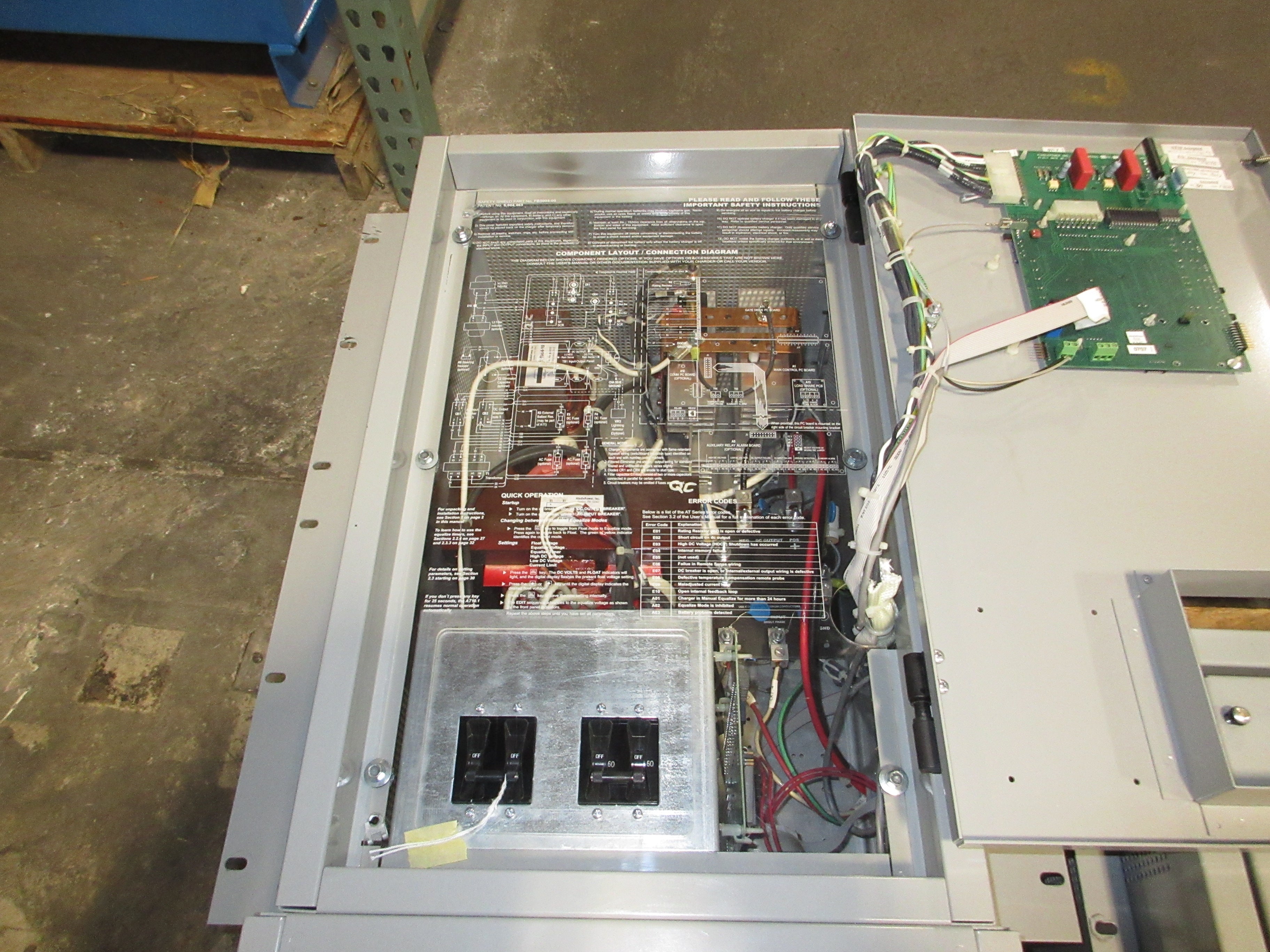 Alcad Series AT10.1 Battery Charger/Rectifier AT10-024-040-120-011013000 Used