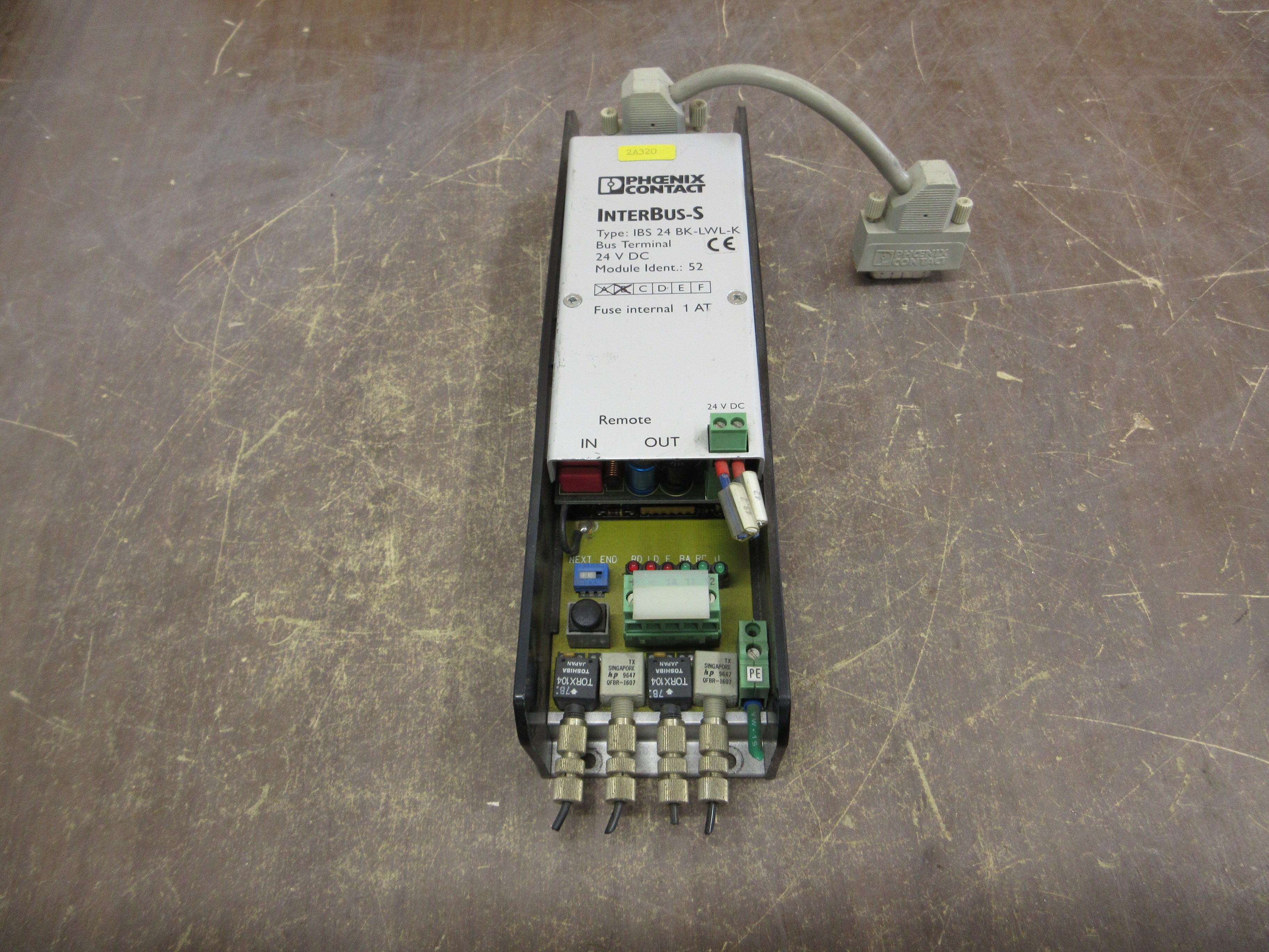 Phoenix Contact InterBus-S Bus Terminal IBS 24 BK-LWL-K 24VDC Used