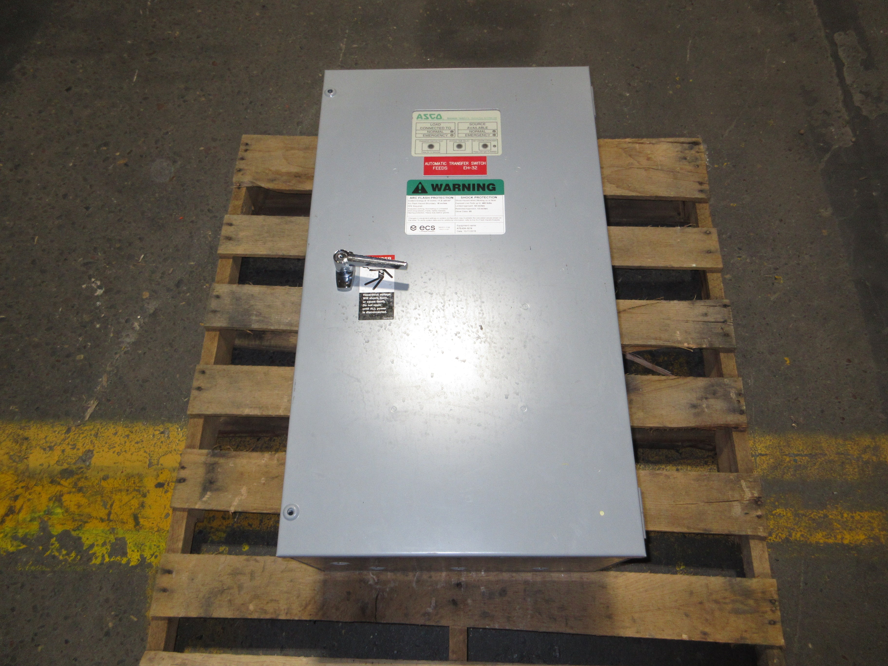 Asco Series 300 Automatic Transfer Switch A30037091C 70A 480V 60Hz 3Ph Used