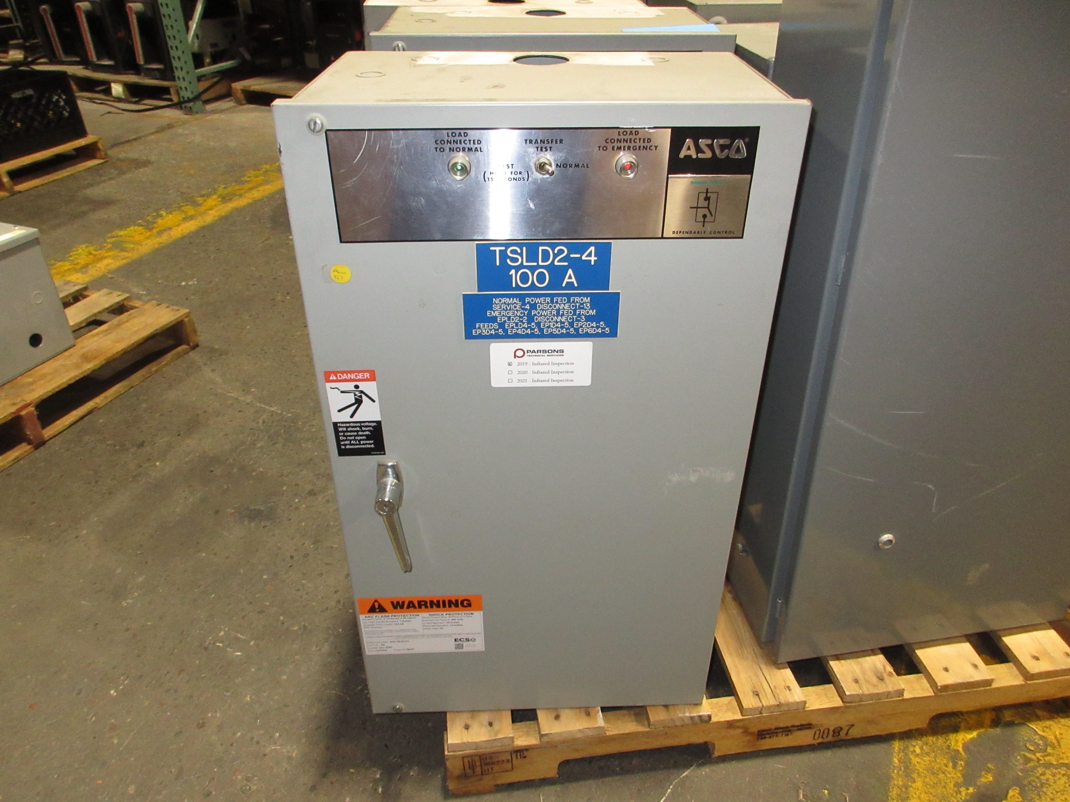 Asco Series 940 Automatic Transfer Switch B940310097XC 100A 480Y/277V 60Hz Used
