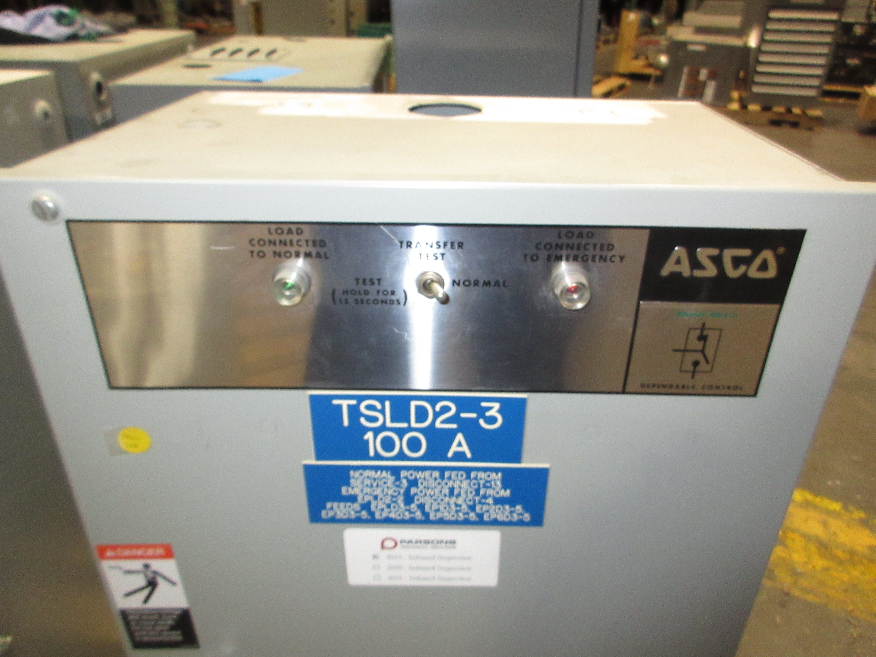 Asco Series 940 Automatic Transfer Switch B940310097XC 100A 480Y/277V 60Hz 4W