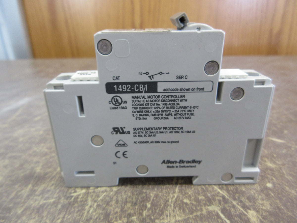 Allen-Bradley Circuit Breaker 1492-CB1-G020 2A 277V 1P *Lot of 2* Used