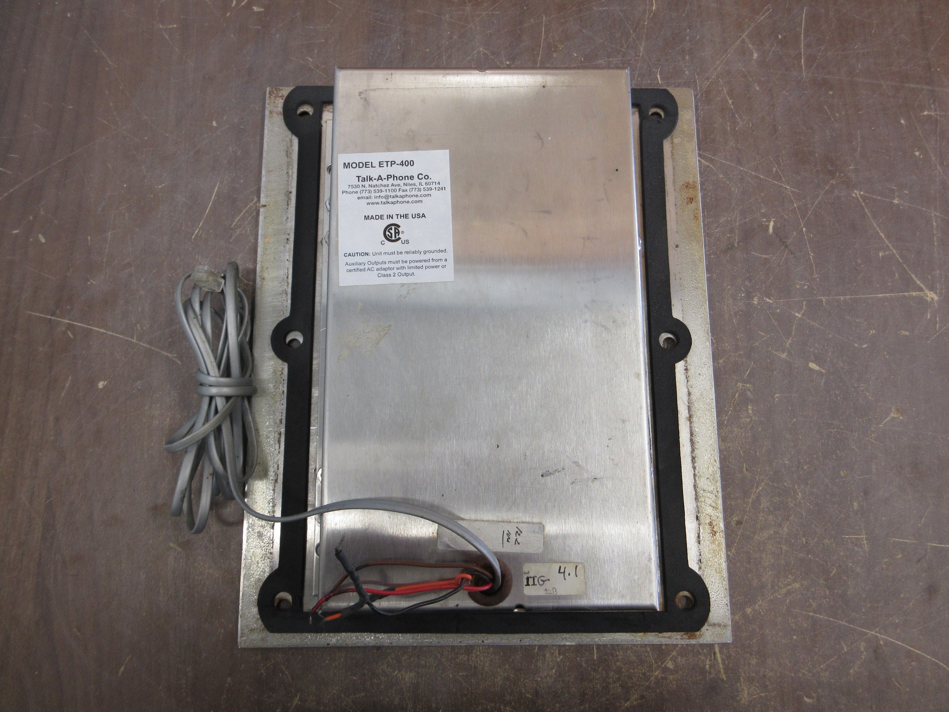 Talk-A-Phone Co. Emergency Intercom Panel ETP-400 Used