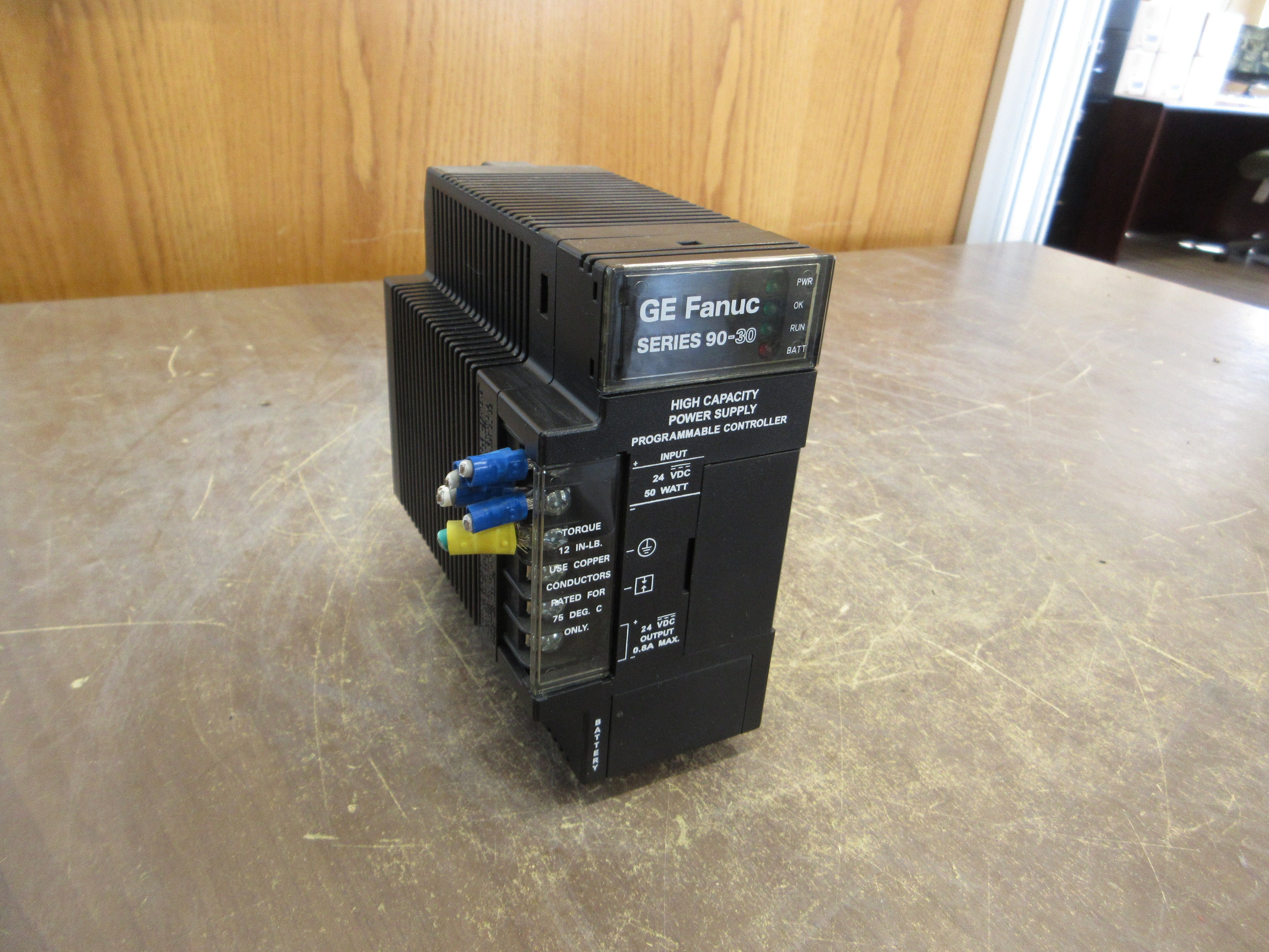 GE Fanuc Series 90-30 Power Supply IC693PWR331C 24VDC Hi-Cap 30W Used