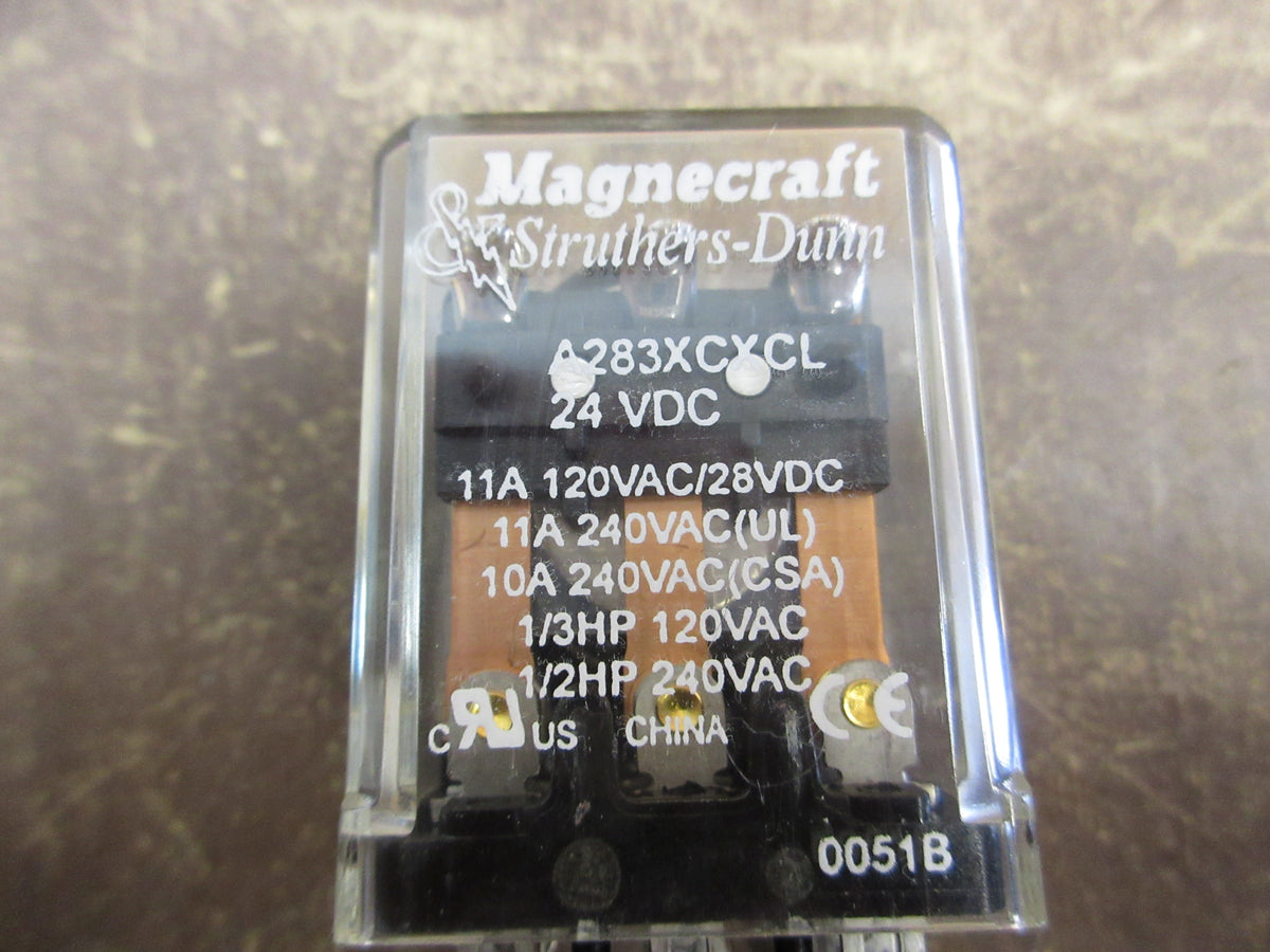 Magnecraft Struthers-Dunn Relay A283XCXCL 24VDC Coil *No Base* *Lot of 2* Used