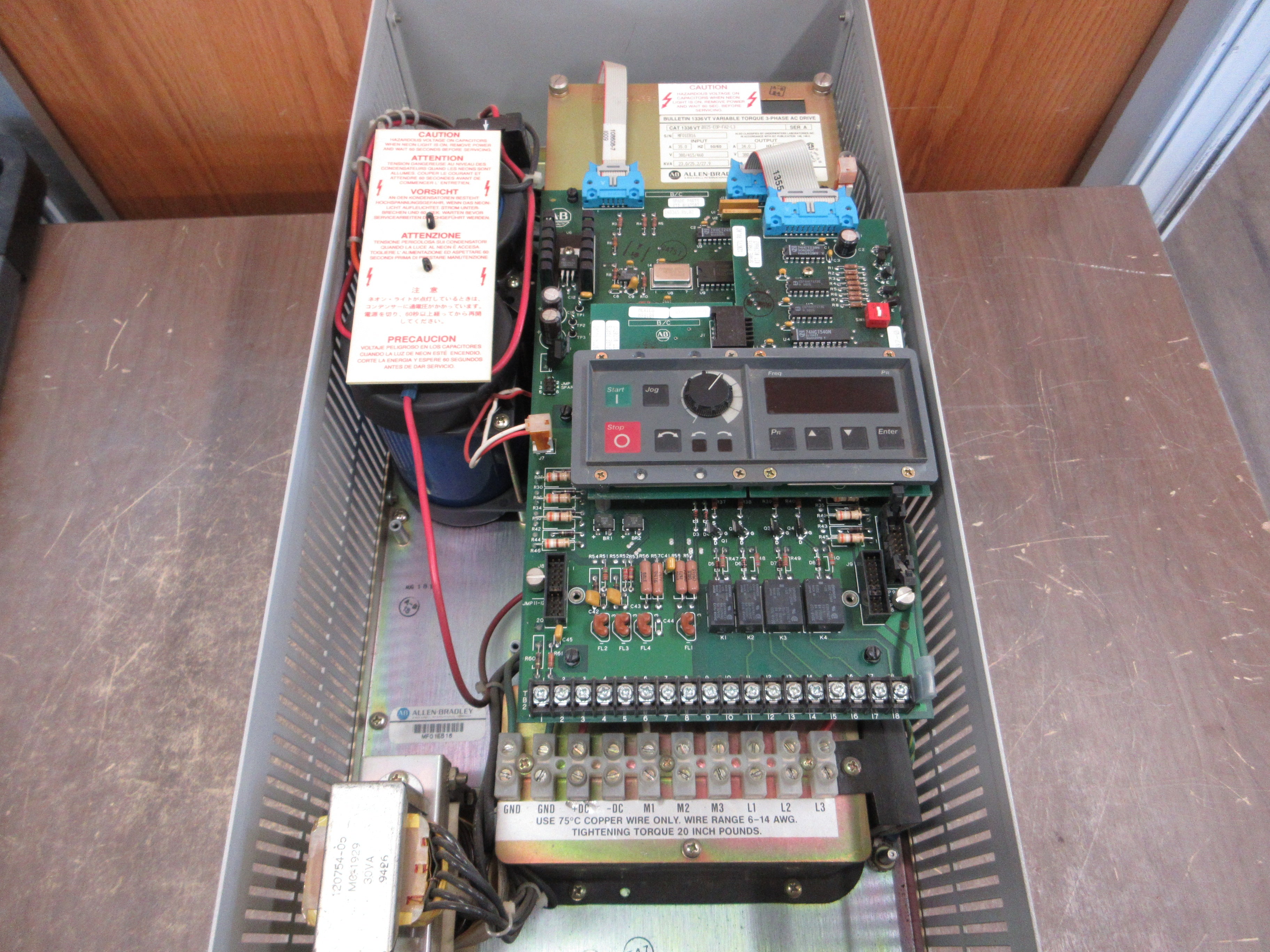 Allen-Bradley 1336VT AC Drive 1336VT-B025-E0P-FA2-L3 Ser. A 25HP Used