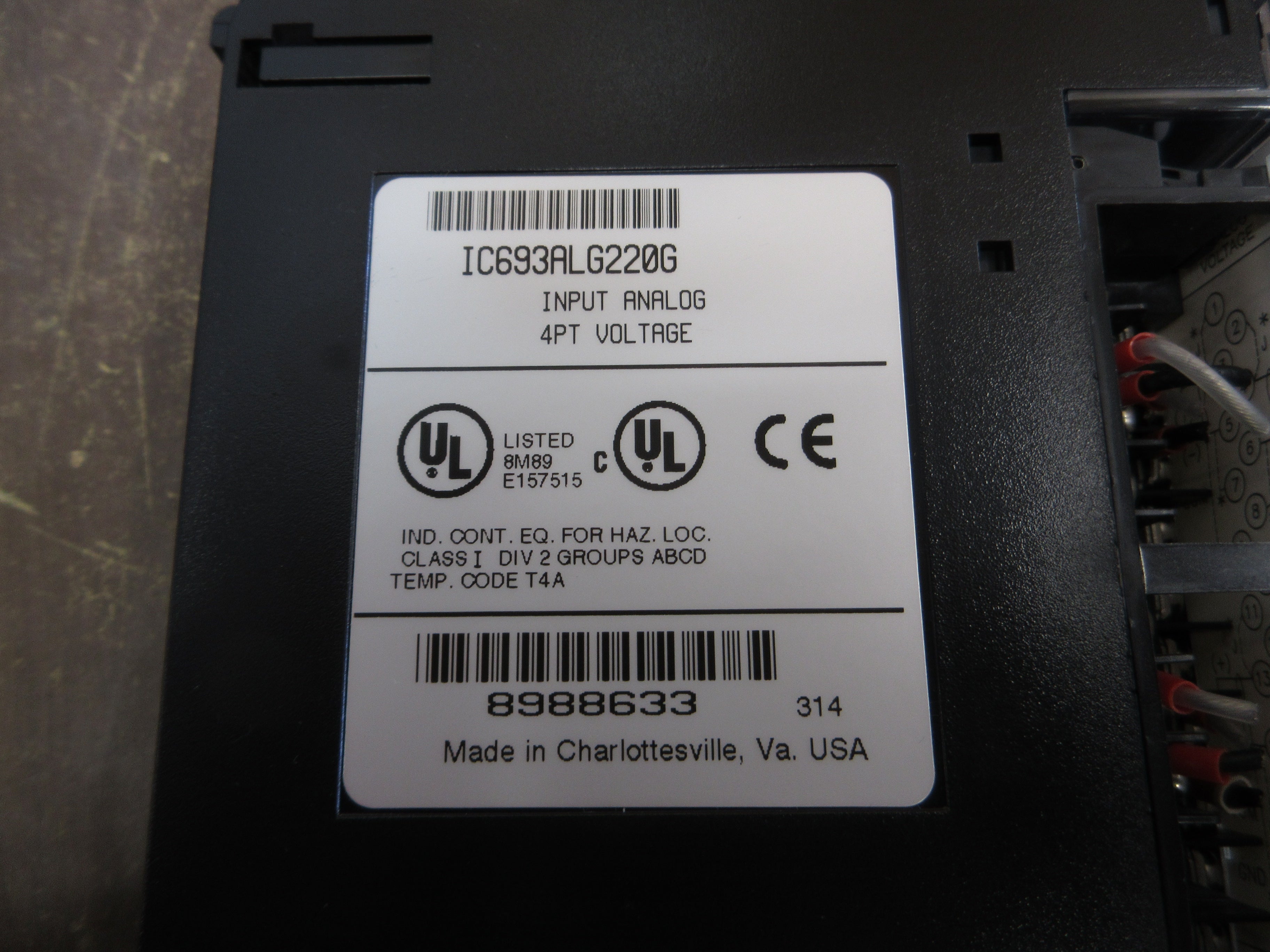 GE Fanuc Analog Input Module IC693ALG220G 4PT Used