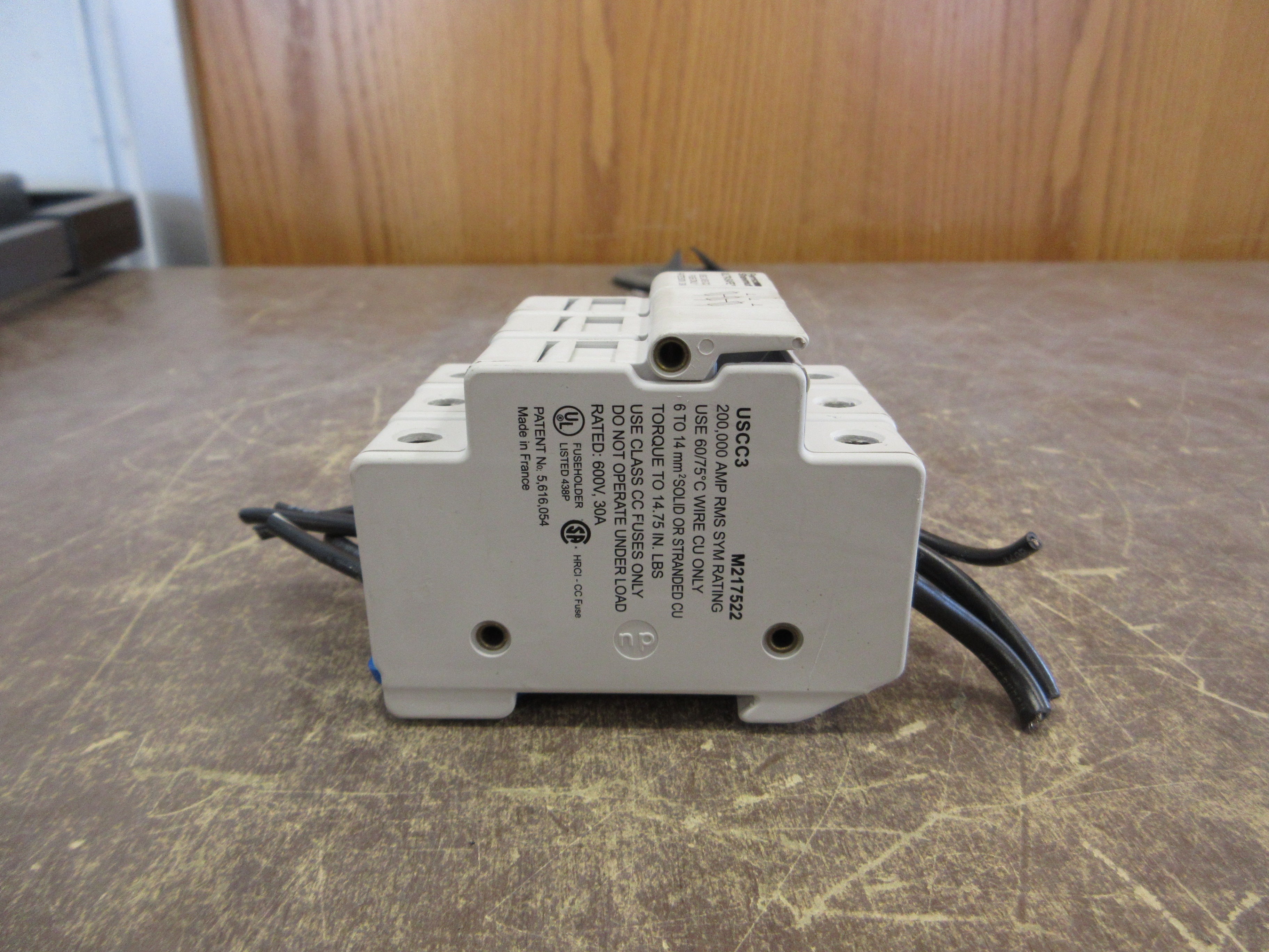 Ferraz Shawmut UltraSafe Fuseholder USCC3 30A 600V 3P Used