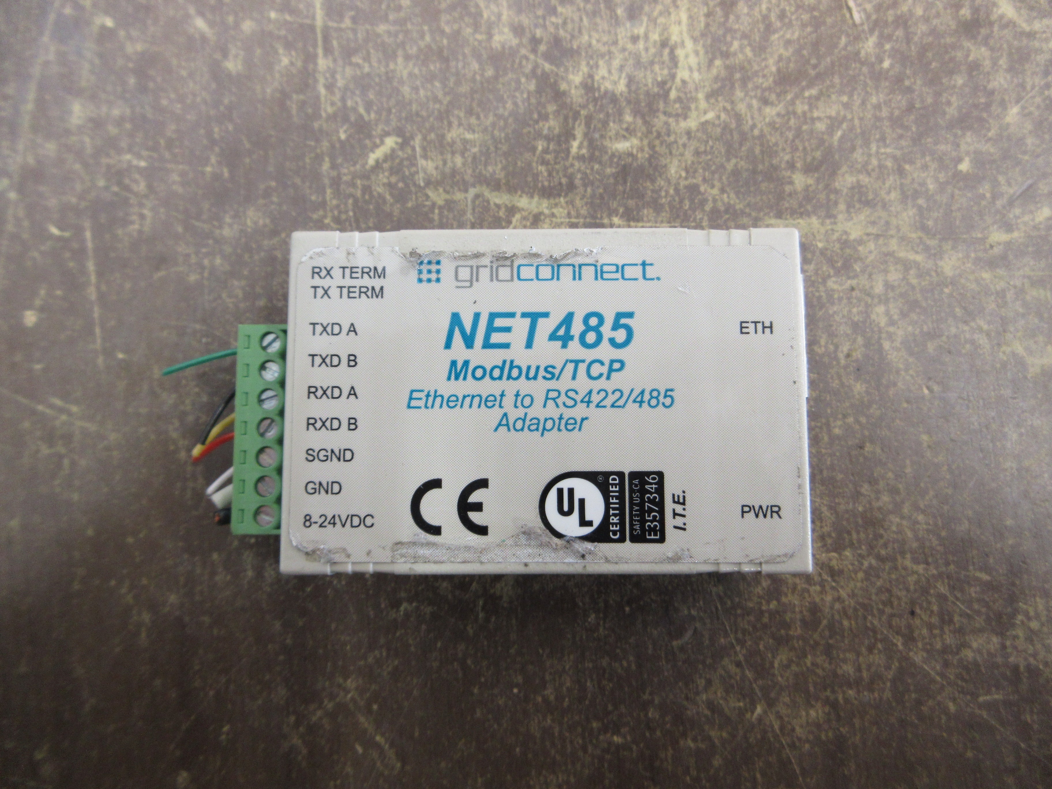 Gridconnect Modbus/TCP Ethernet to RS422/485 Adapter NET485 8-24VDC Used