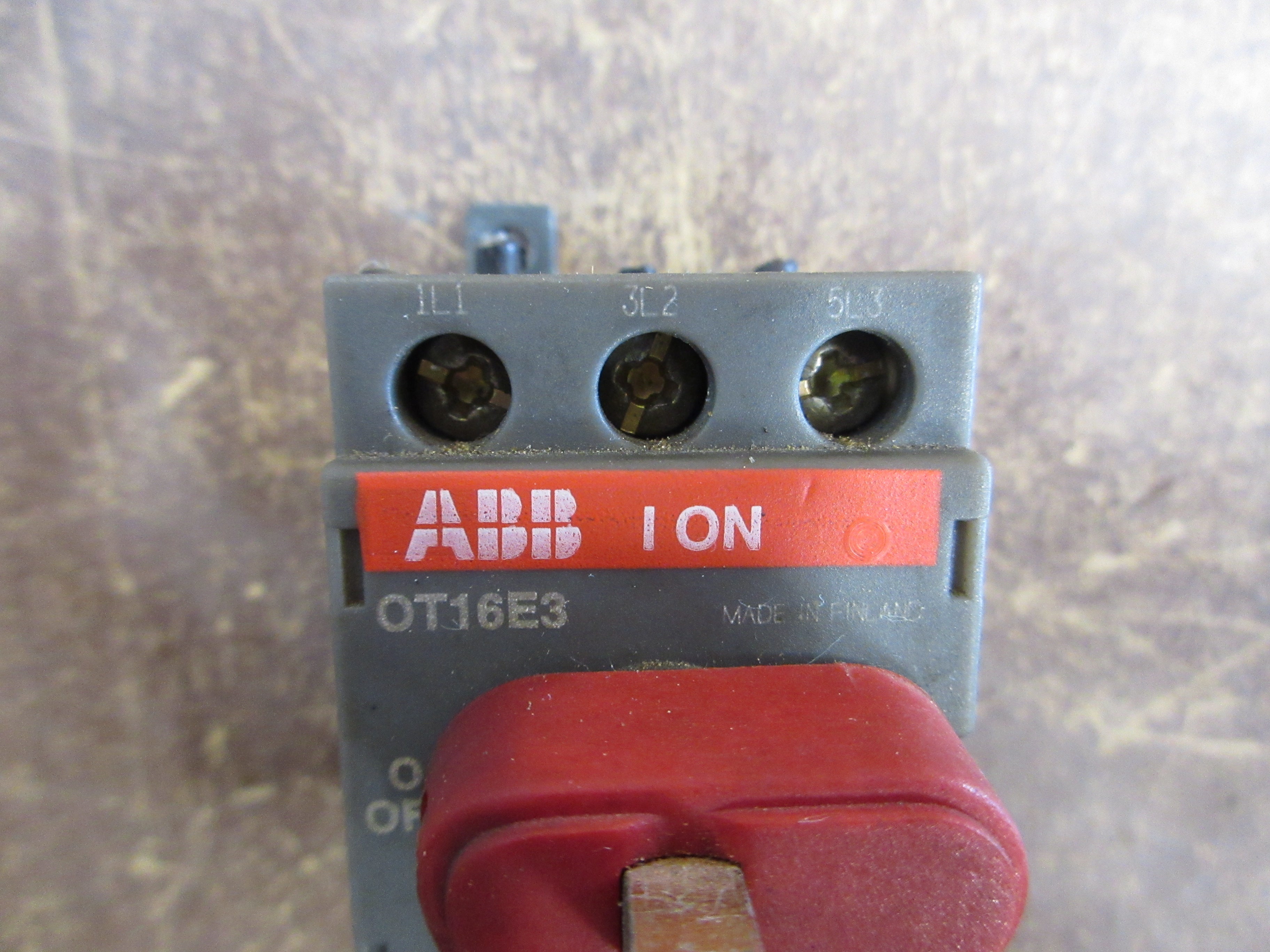 ABB Disconnect Switch OT16E3 16A 3P 600V Used