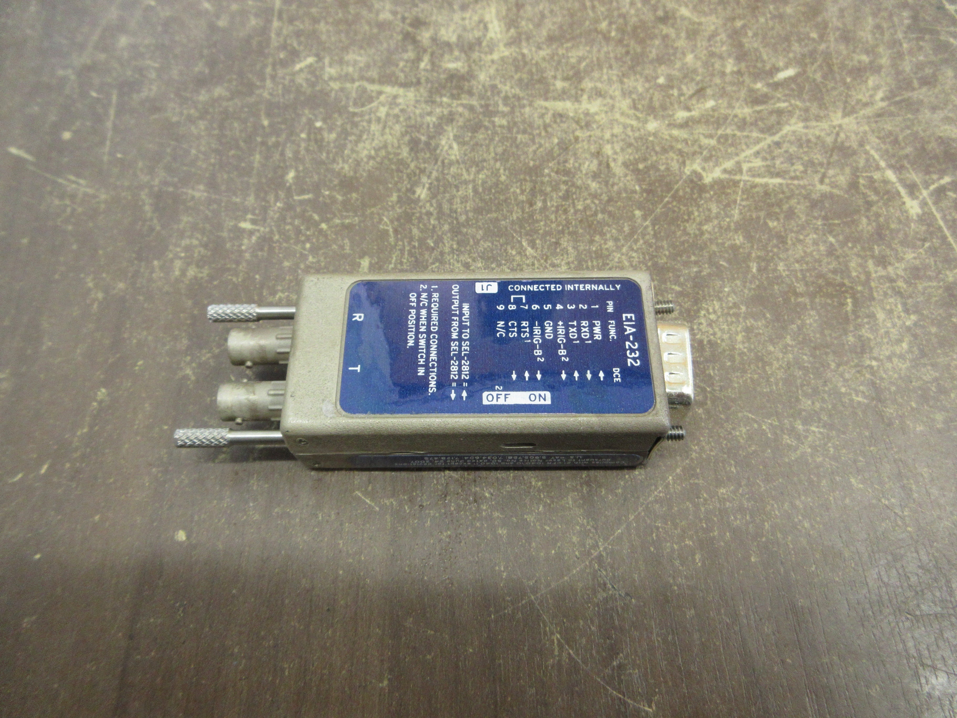 SEL EIA-232 Fiber-Optic Transceiver SEL-2812HMR Full Duplex w/ IRIG-B Receiver