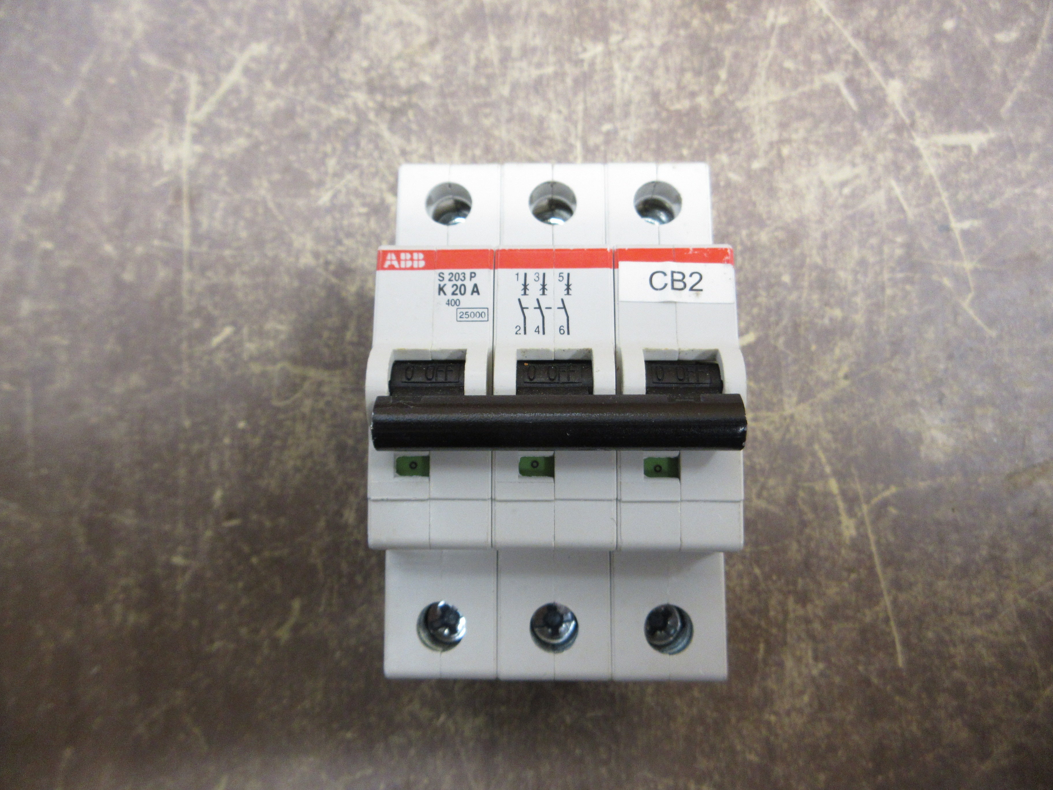 ABB Circuit Breaker S203P-K20A 20A 3P Used