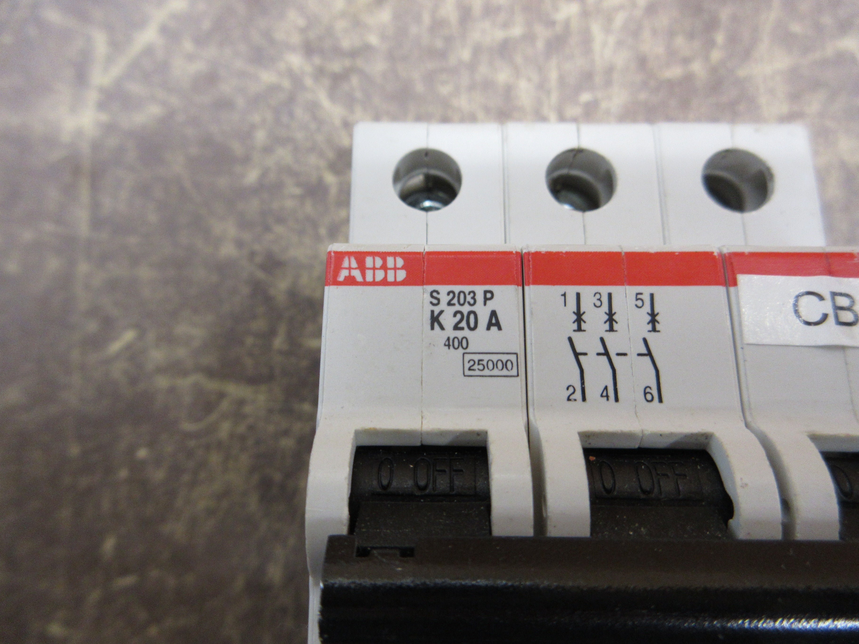 ABB Circuit Breaker S203P-K20A 20A 3P Used
