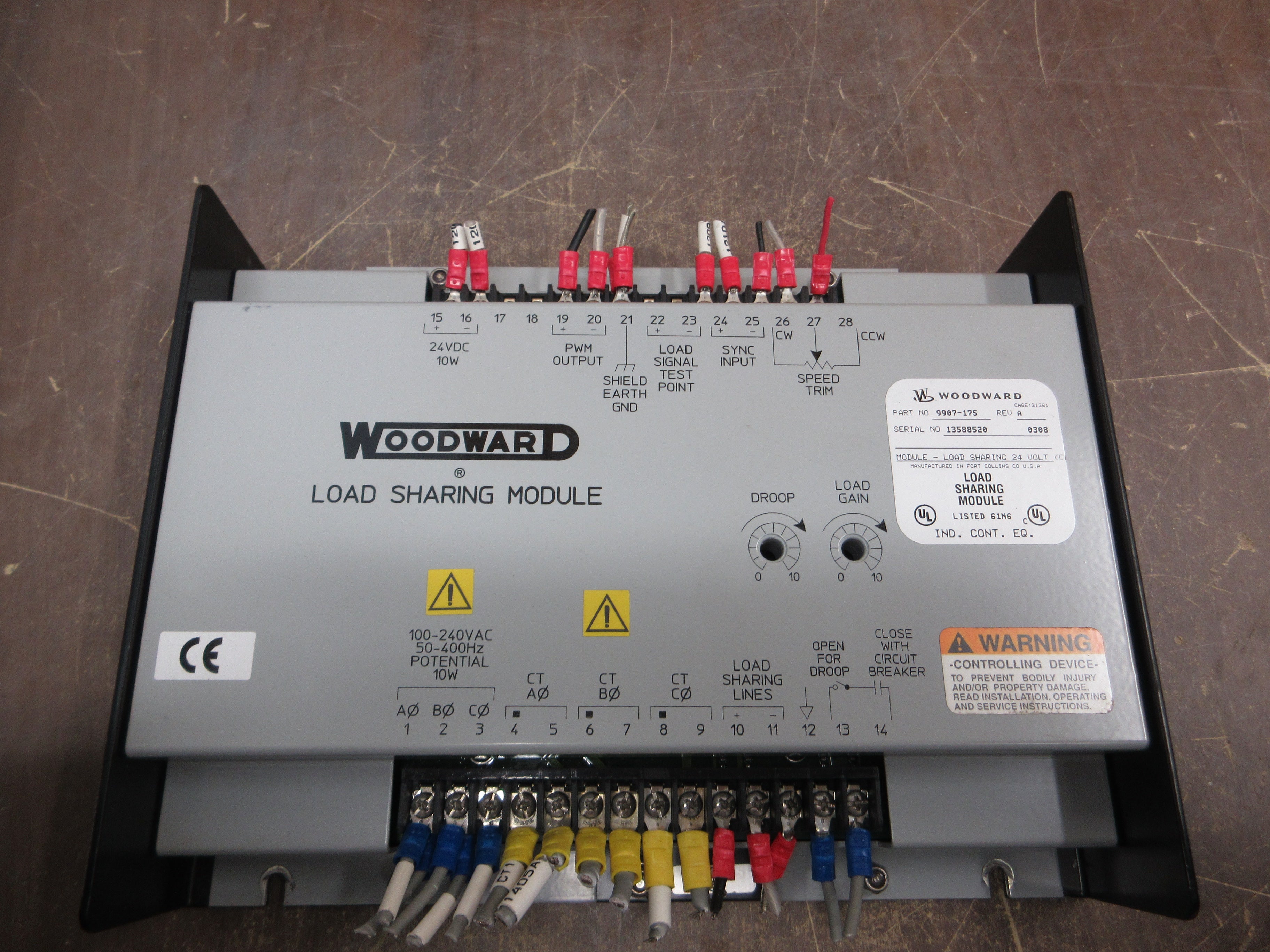 Woodward Load Sharing Module 9907-175 Rev. A Used