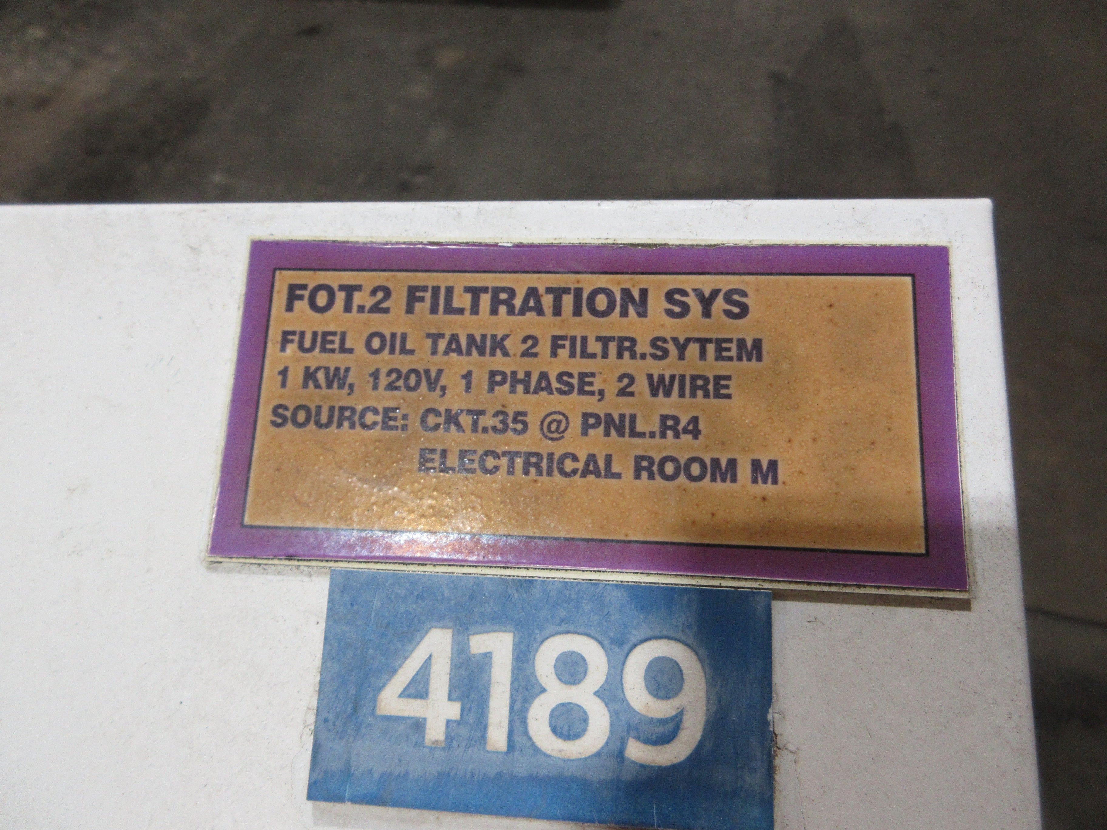 JCH Fuel Solutions Diesel Fuel Filtration System FDT.2 1kW 120V 1Ph 2W Used