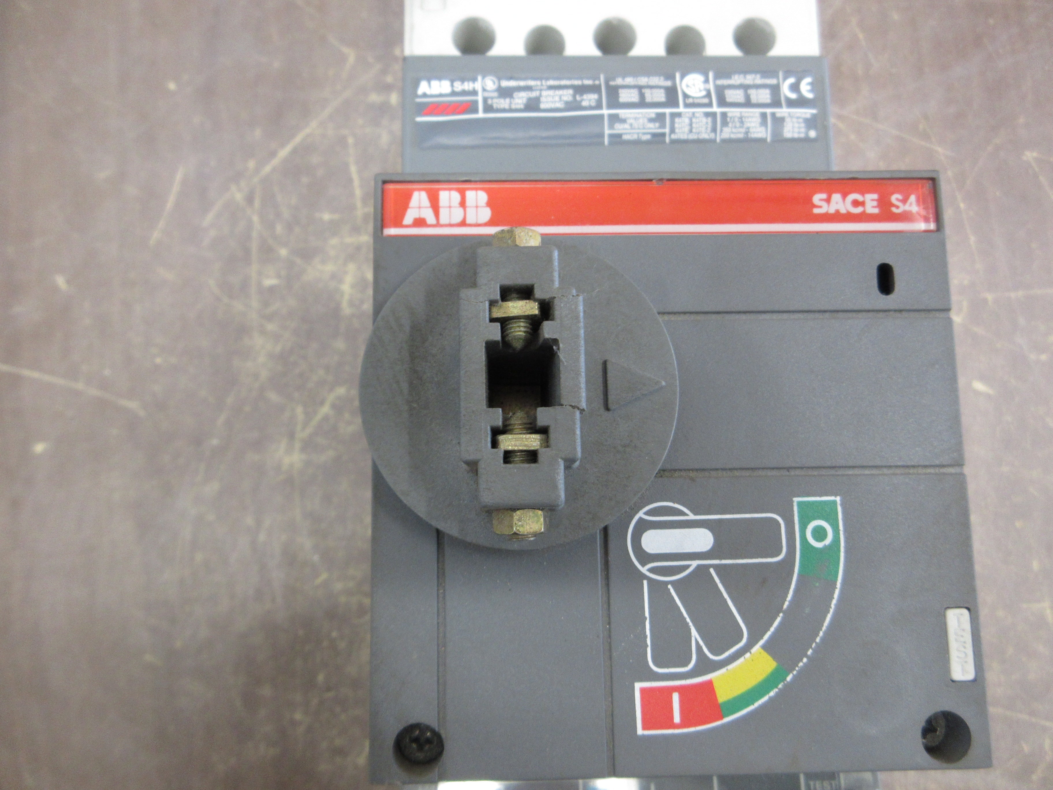 ABB Breaker Disconnect Switch S4H SACE S4 3P 250A 600V *Loose Trip Unit* Used