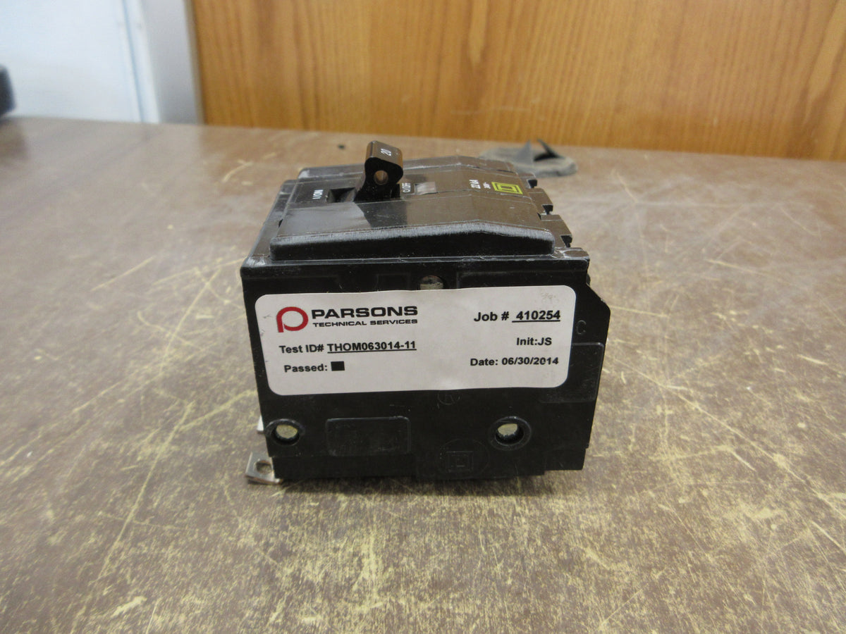 Square D Bolt-On Circuit Breaker QOB320VH 20A 240V 22kA *No Bolts* Used