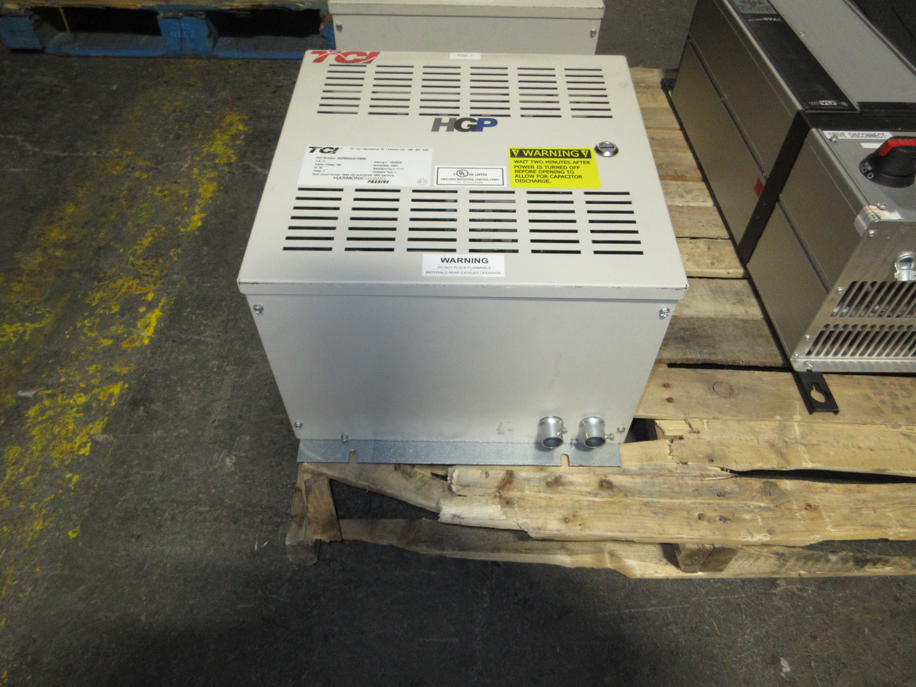 TCI HarmonicGuard Passive Harmonic Filter HGP0020AW1F0000 27A 480V 60Hz 3Ph Used