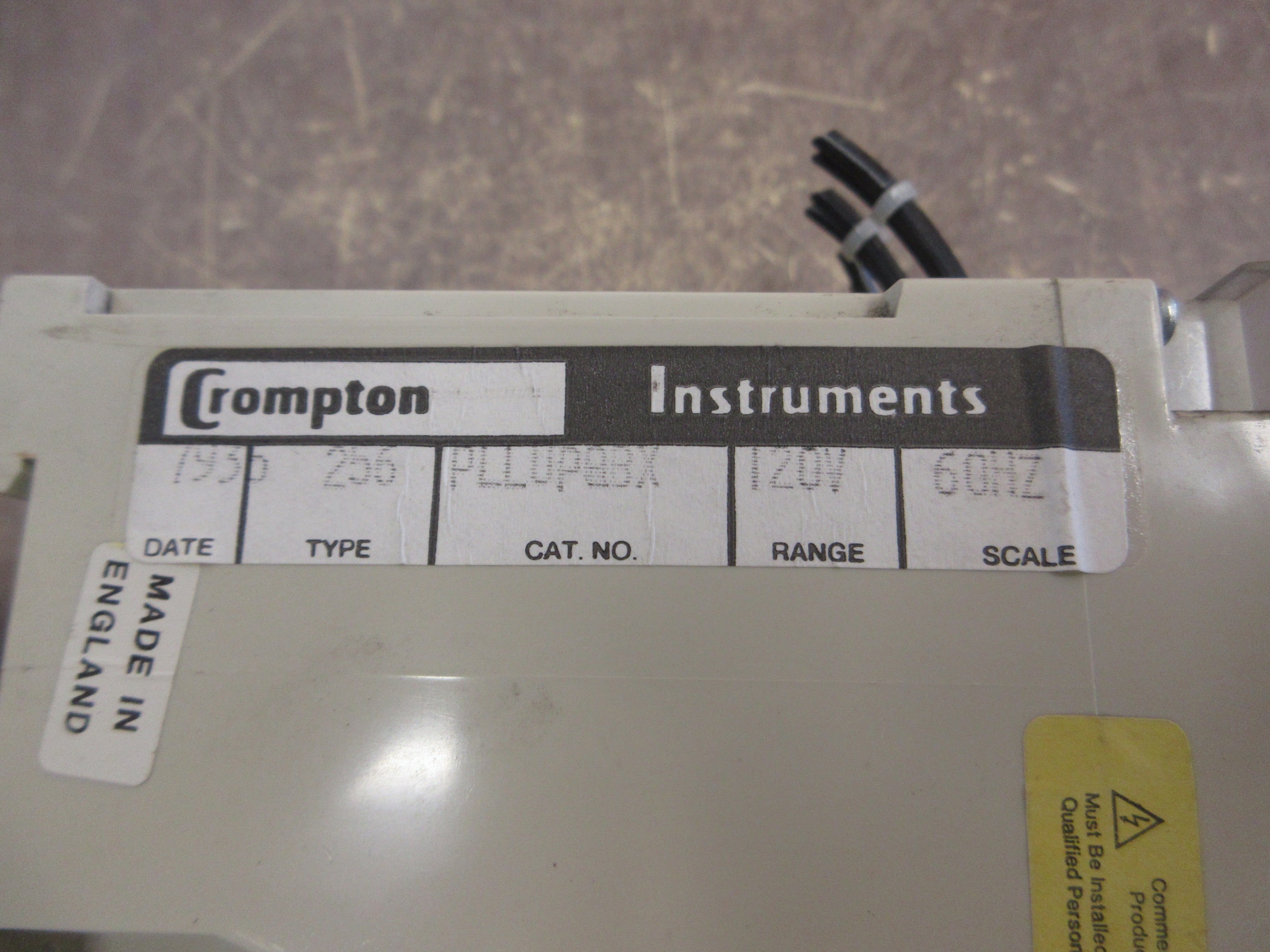 Crompton Protector Relay 256-PLLU-PQBX 120V 60Hz Used