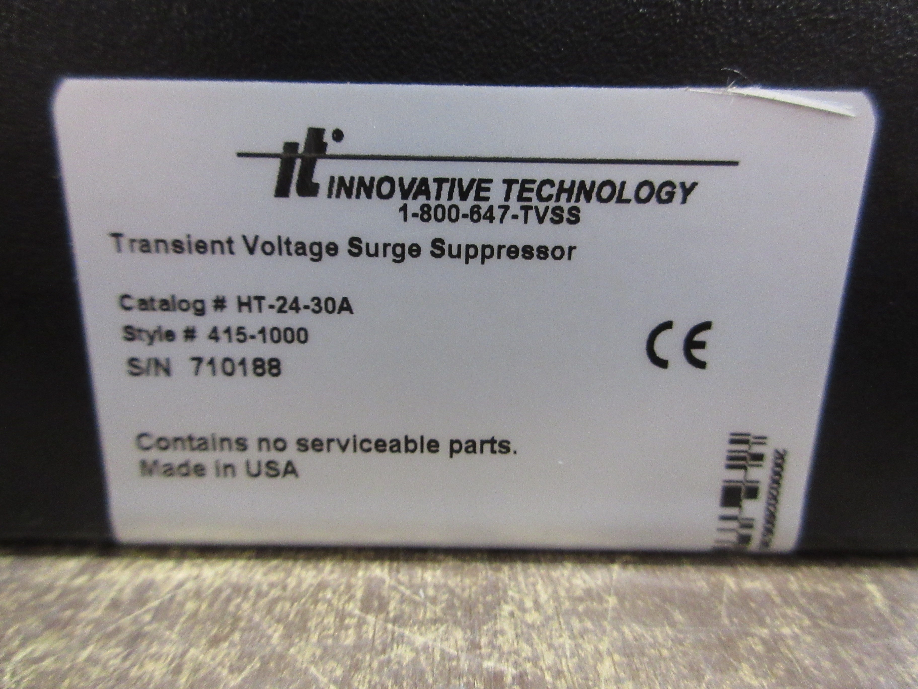 Innovative Technology Surge Suppressor HT-24-30A Style #: 415-1000 Used