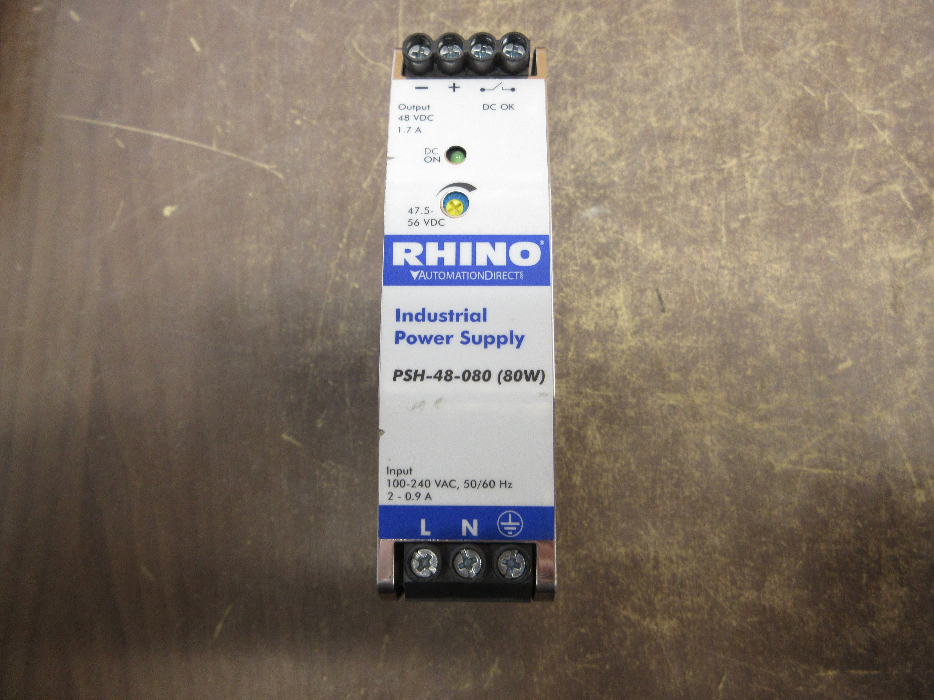 Automation Direct Rhino Industrial Power Supply PSH-48-080 80W Used