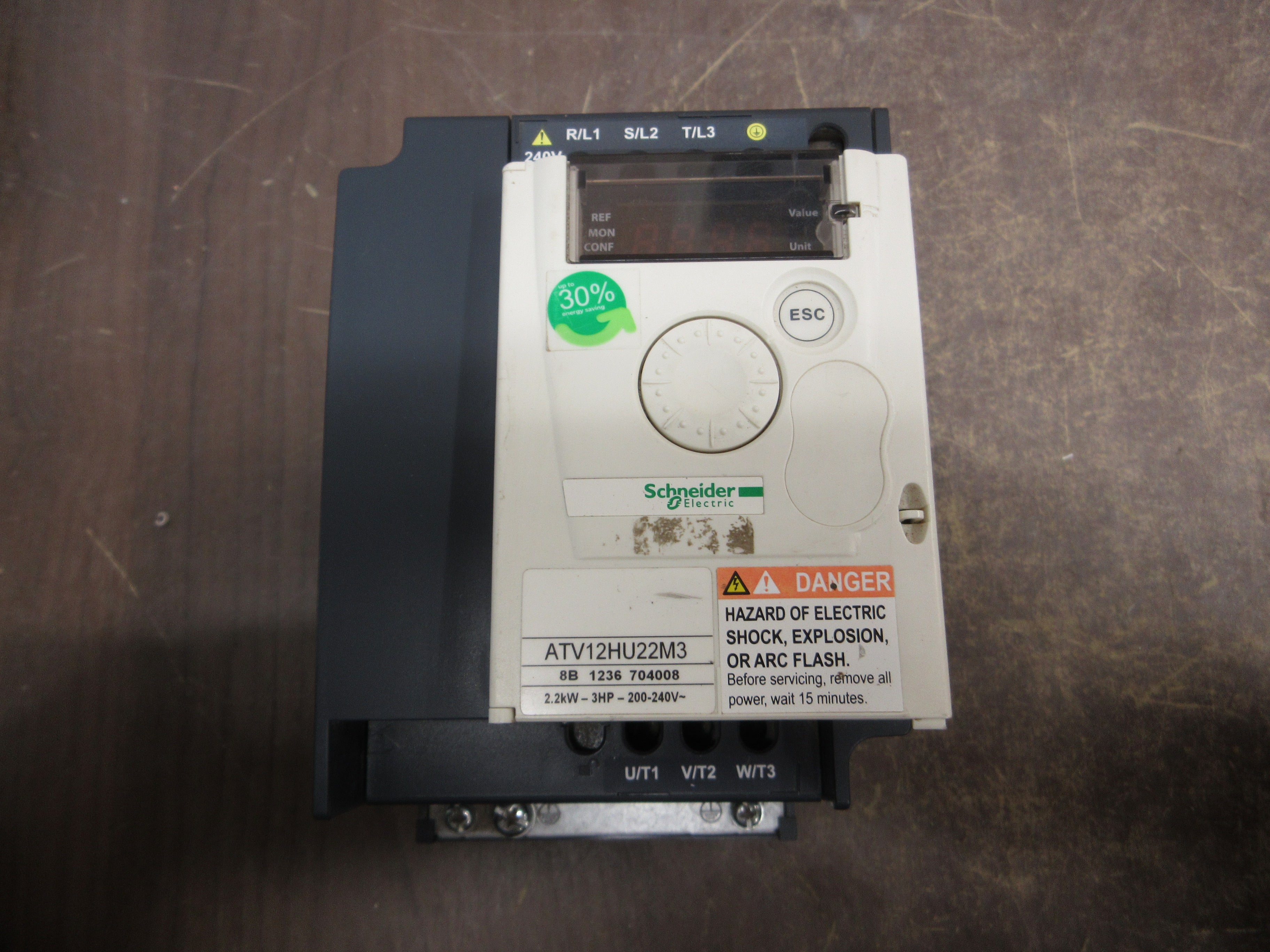 Schneider Electric Altivar AC Drive ATV12HU22M3 3HP 3Ph Used
