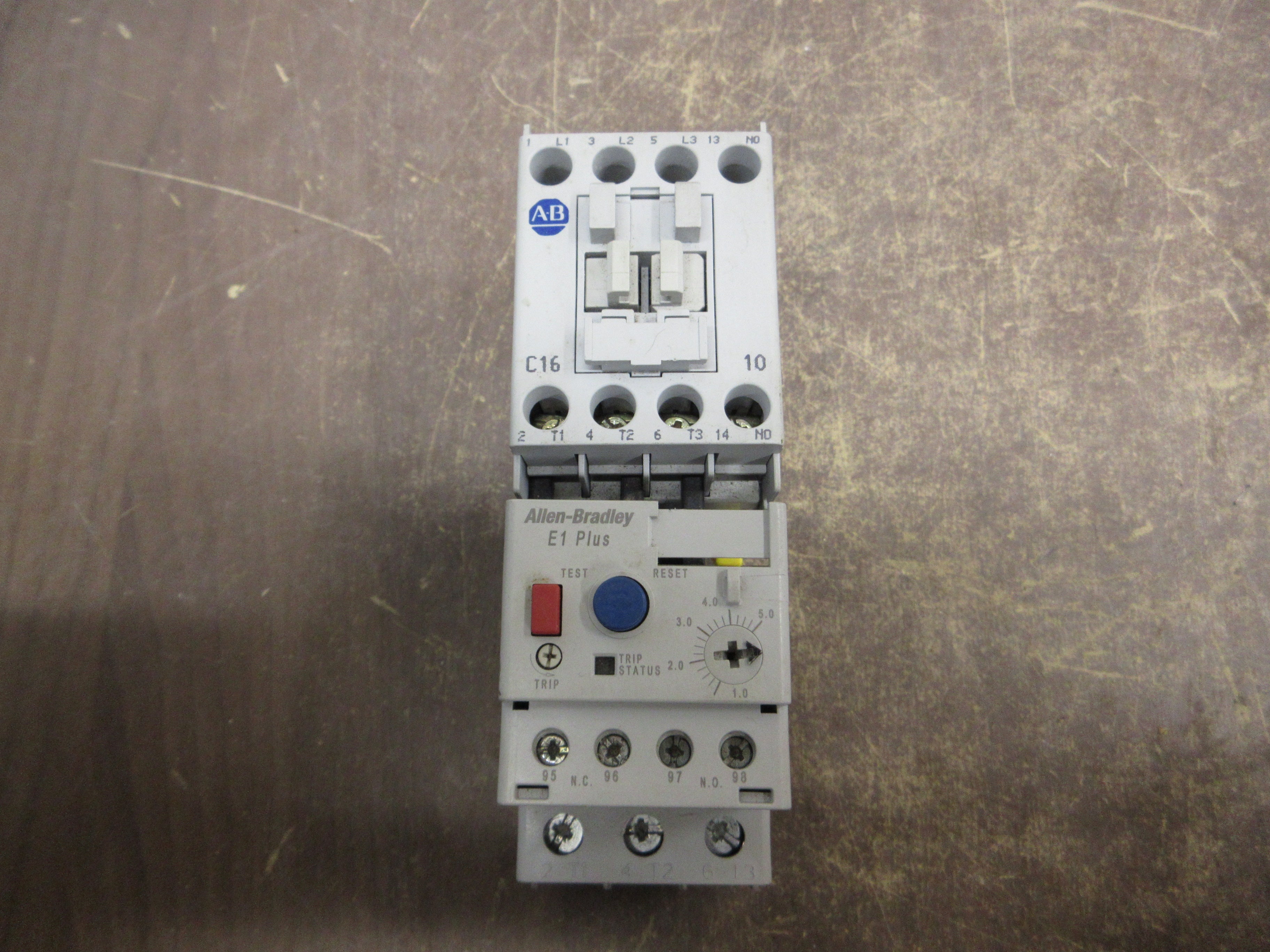 Allen-Bradley Starter 100-C16*00 / 193-EECB 120V Coil Trip: 1.0-5.0A Used