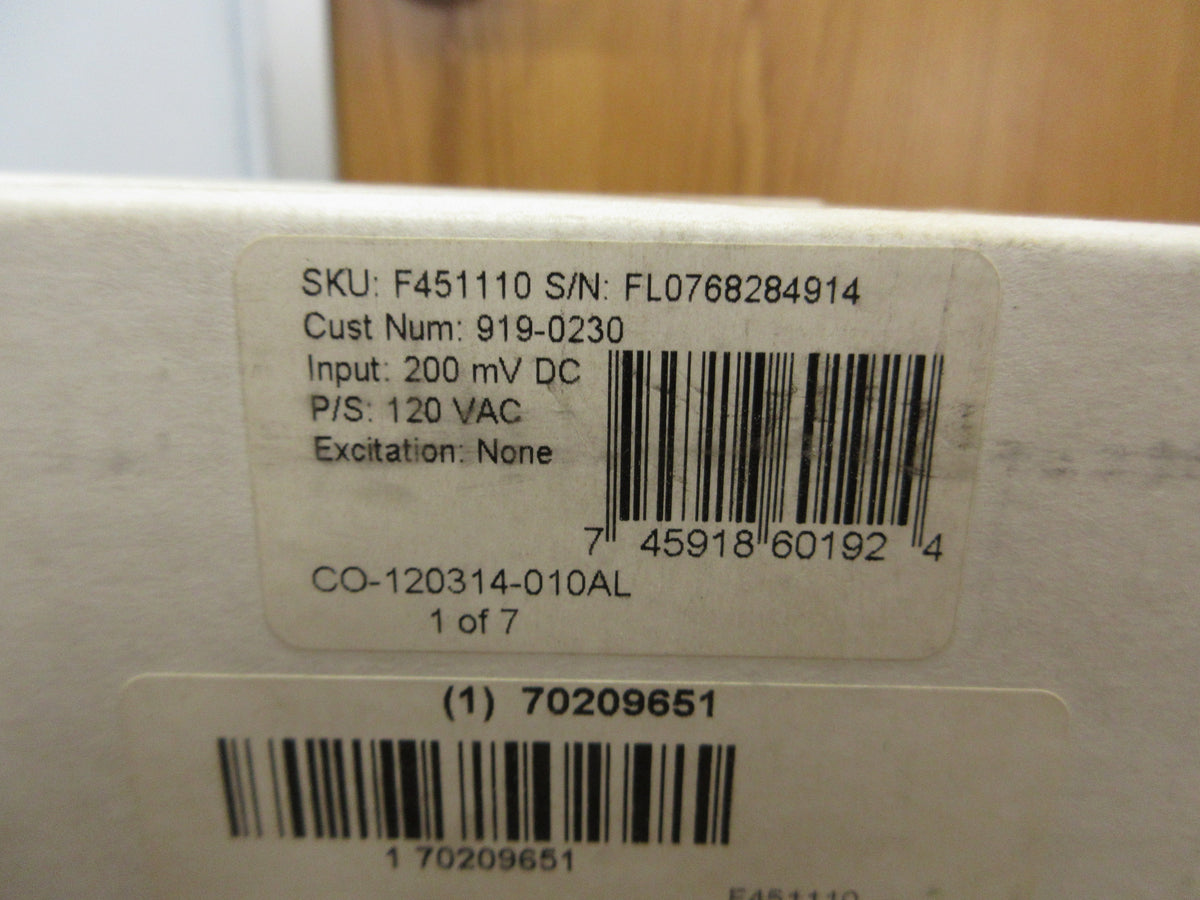 Simpson Panel Meter F451110 Input: 200mV DC New Surplus