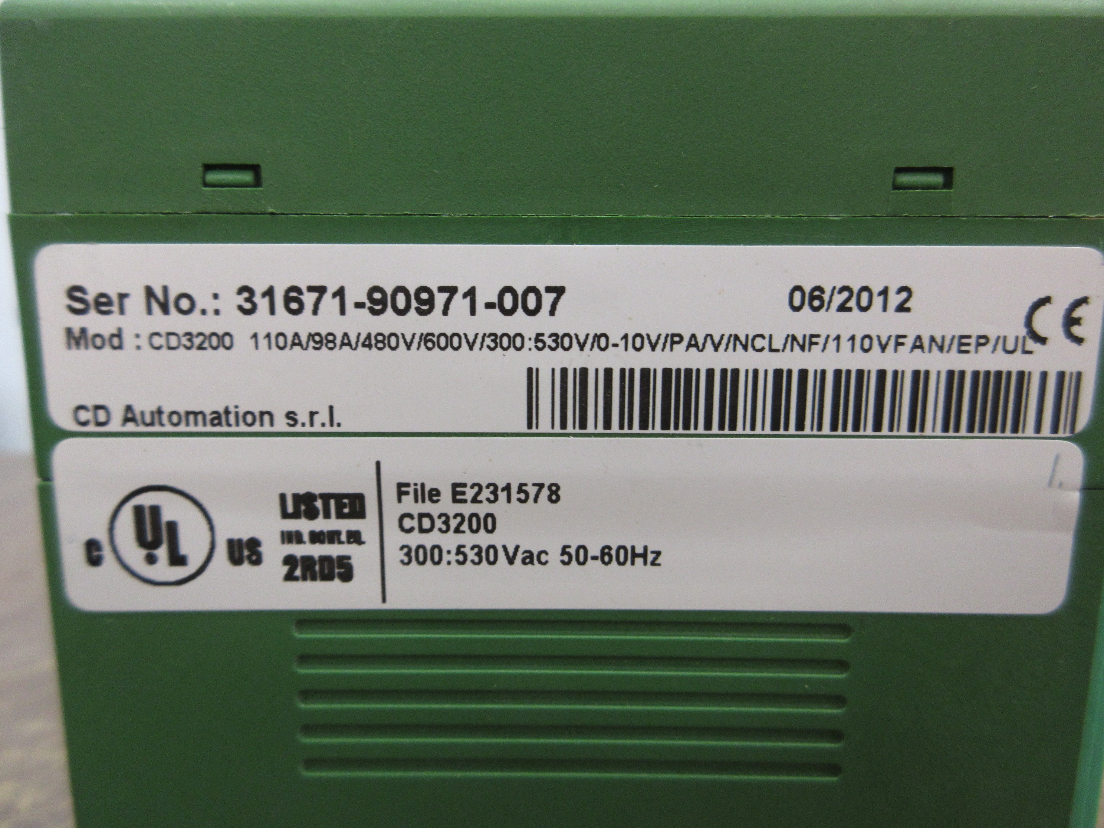 CD Automation Solid State Switch w/ Thyristor Module CD3000S-1PH / CD3200 Used