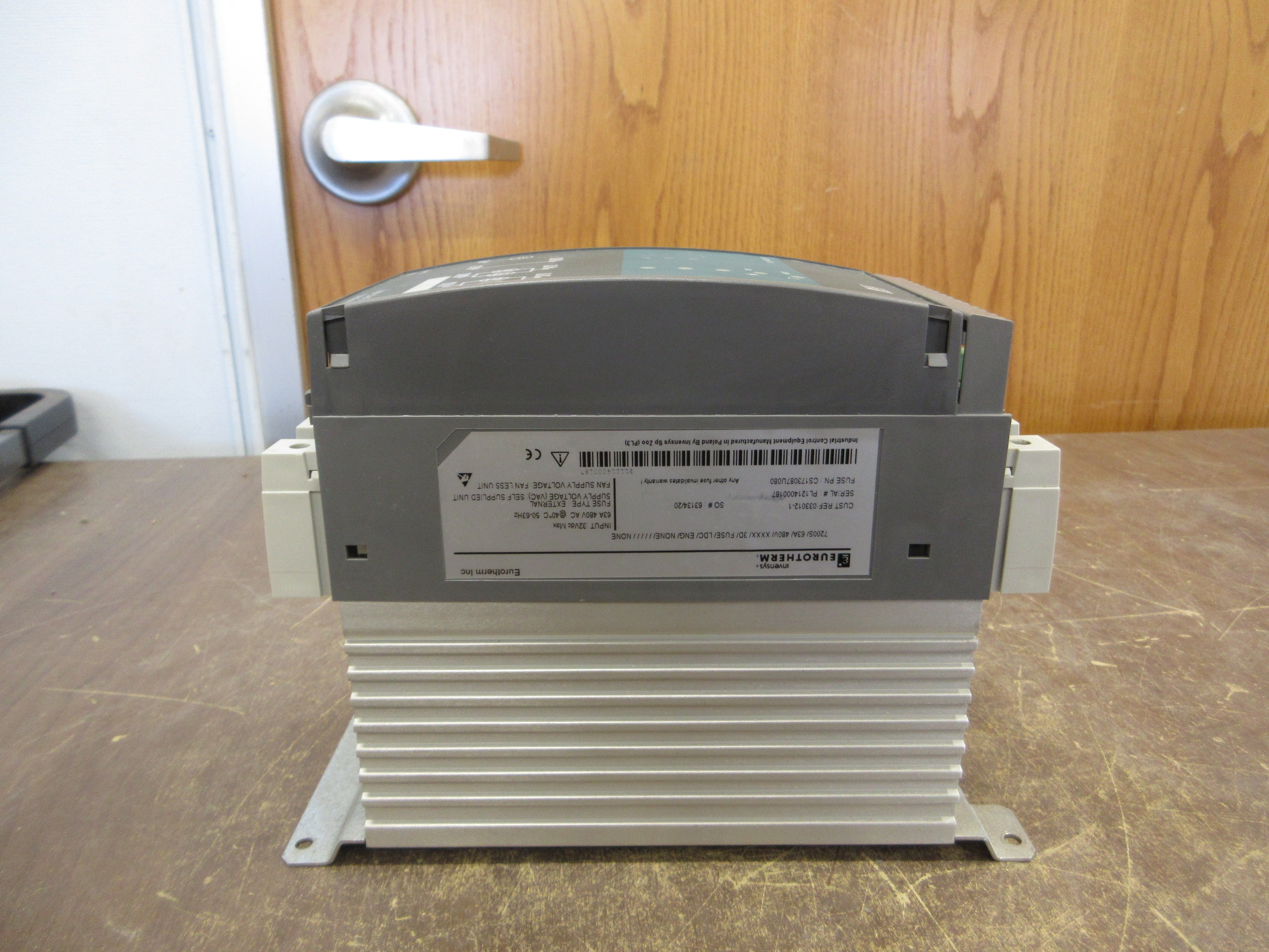 Invensys Eurotherm Solid State Relay 7200S/63A/480V/XXXX/3D/Fuse/LDC/ENG Used