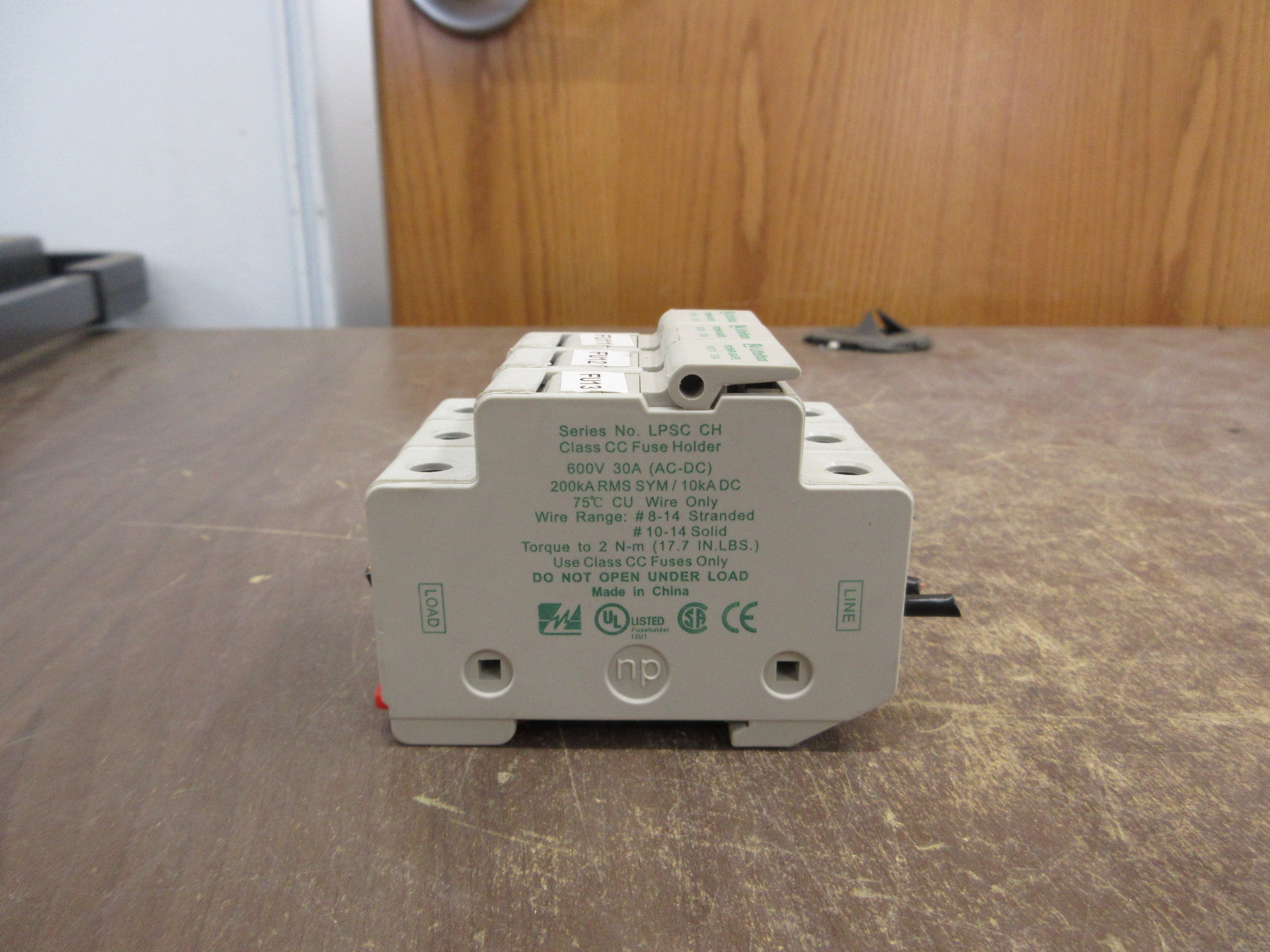 Littelfuse Fuseholder LPSC CH 30A 600V 3P Used